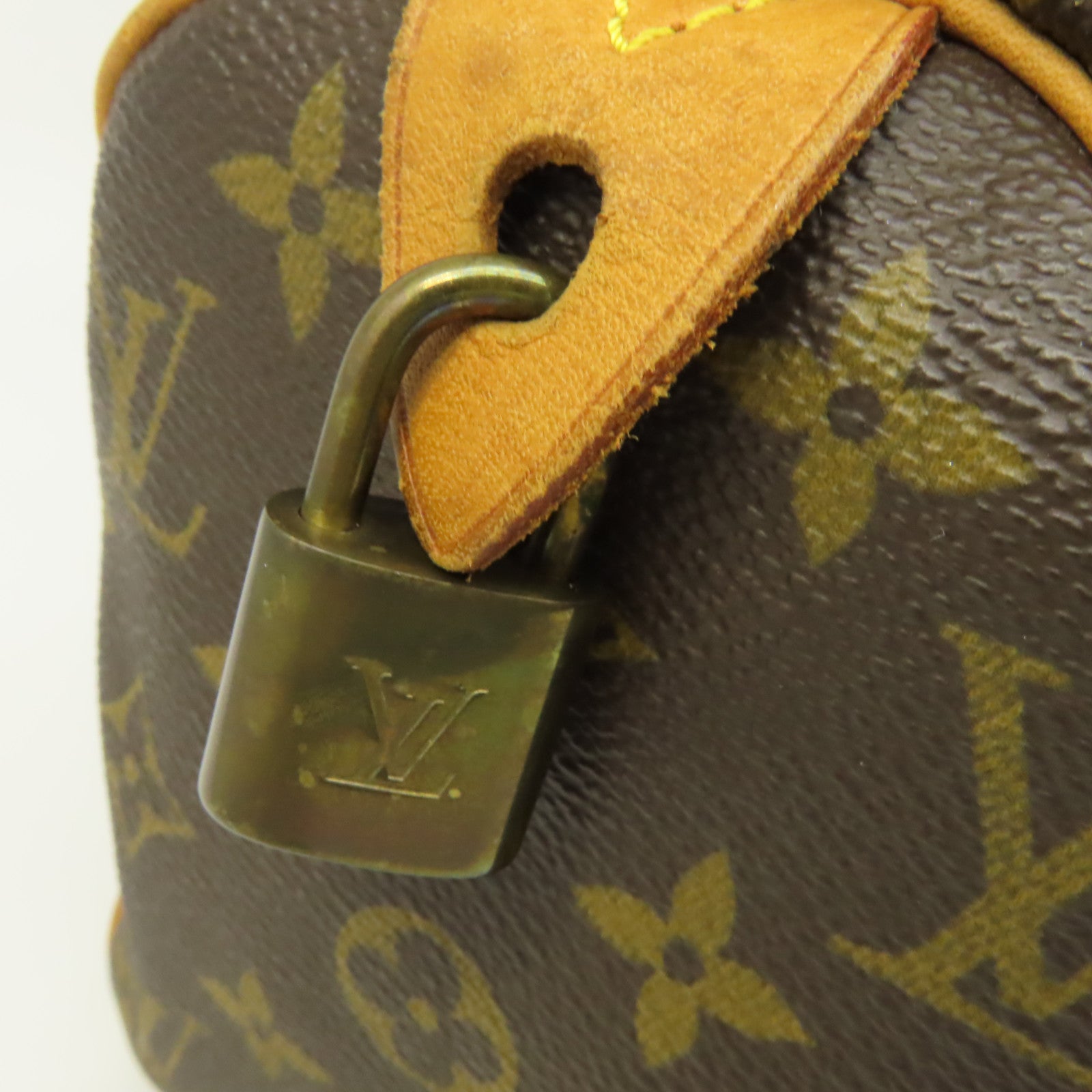LOUIS VUITTON Monogram Speedy 25 Hand Bag金扣手挽袋啡色