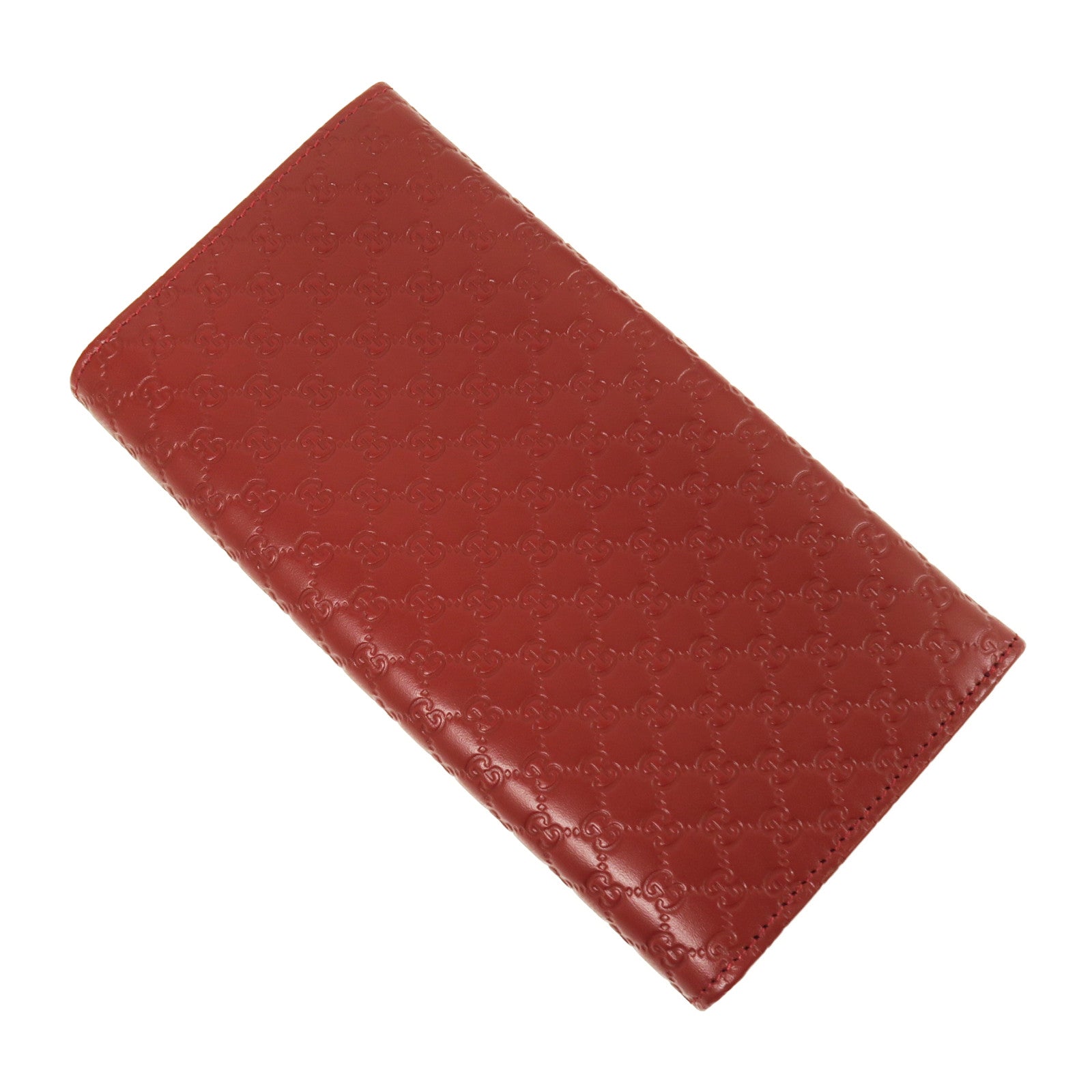 GUCCI 牛皮皮革Long Wallet金扣長錢包紅色