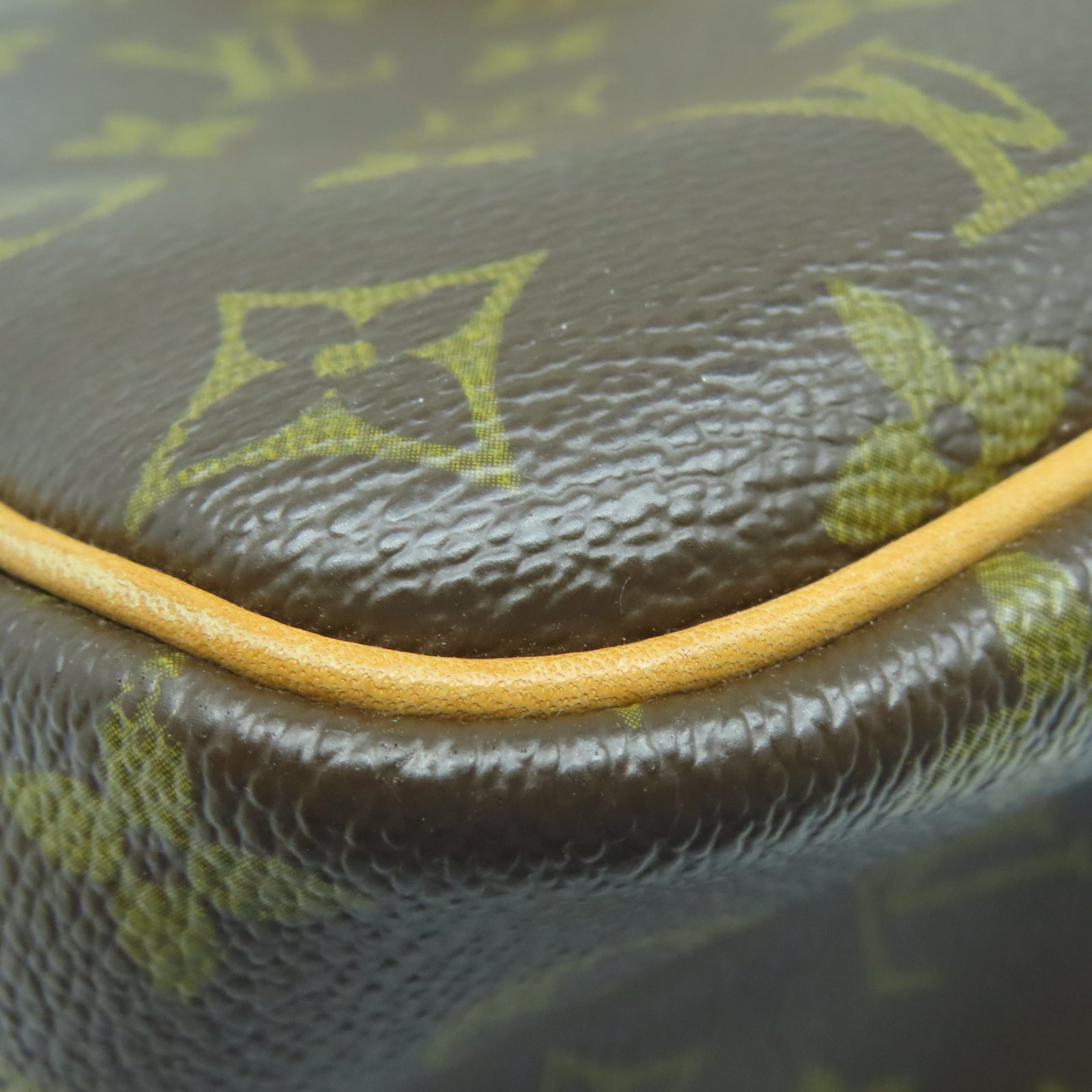 LOUIS VUITTON Monogram Deauville GM金扣手挽袋棕色