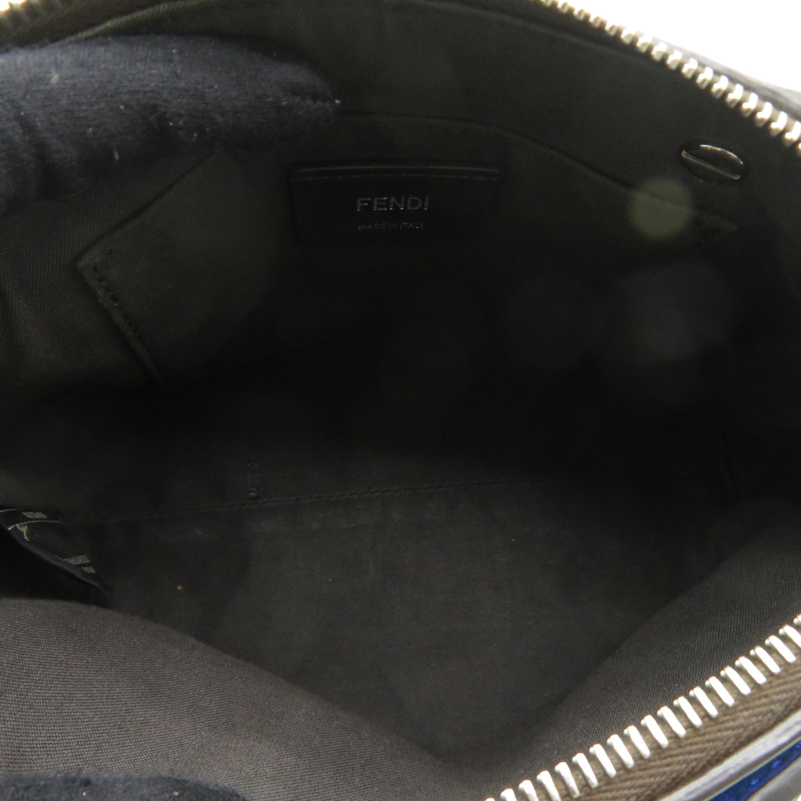 FENDI 牛皮皮革By The Way銀扣手挽肩背兩用袋灰色/藍色