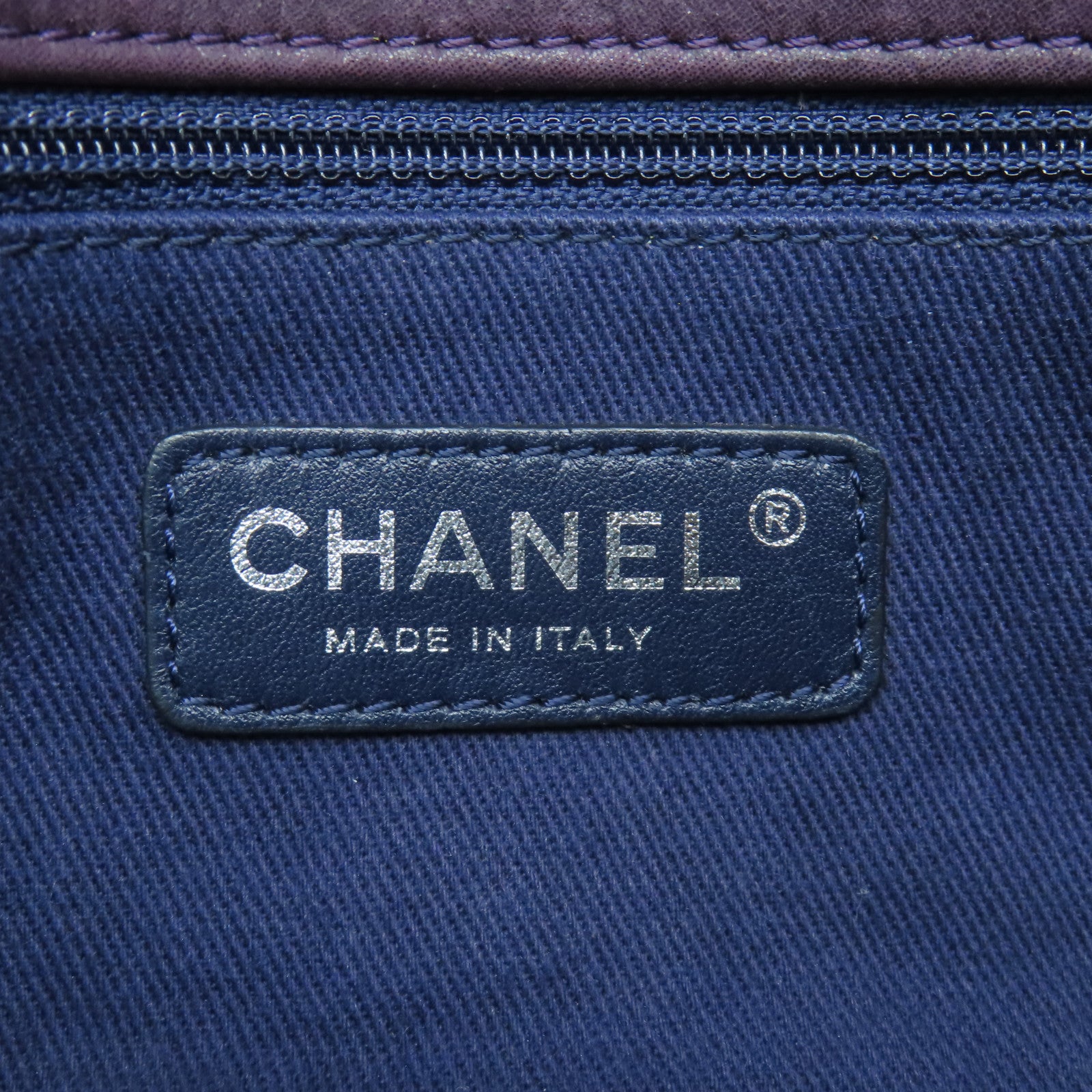 CHANEL 【激減優惠】菱格羊皮皮革Chain Shoulder銀扣鏈帶肩背袋紫色