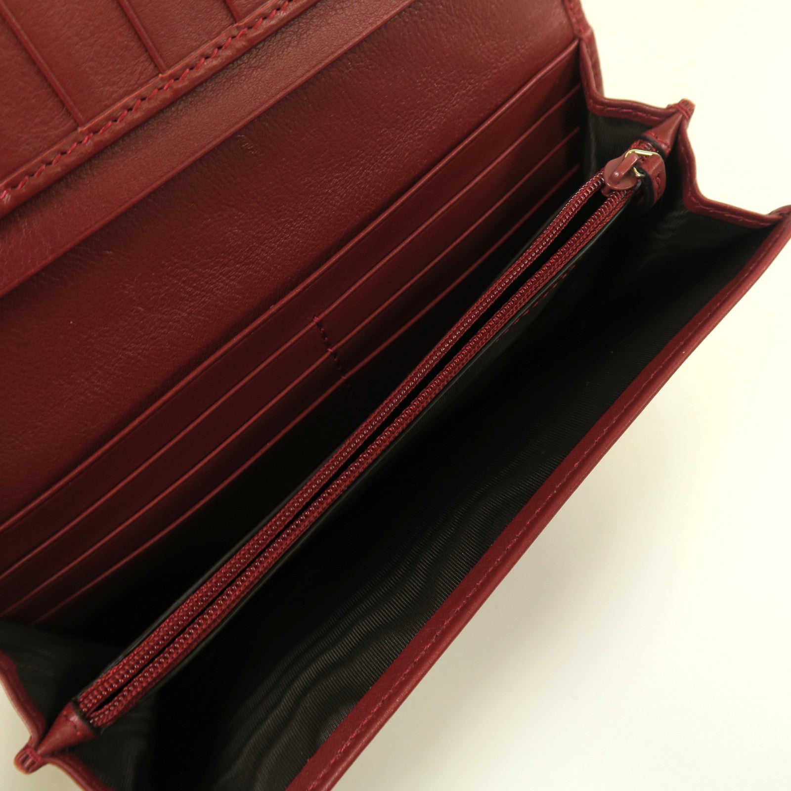 GUCCI 牛皮皮革Long Wallet金扣長錢包紅色