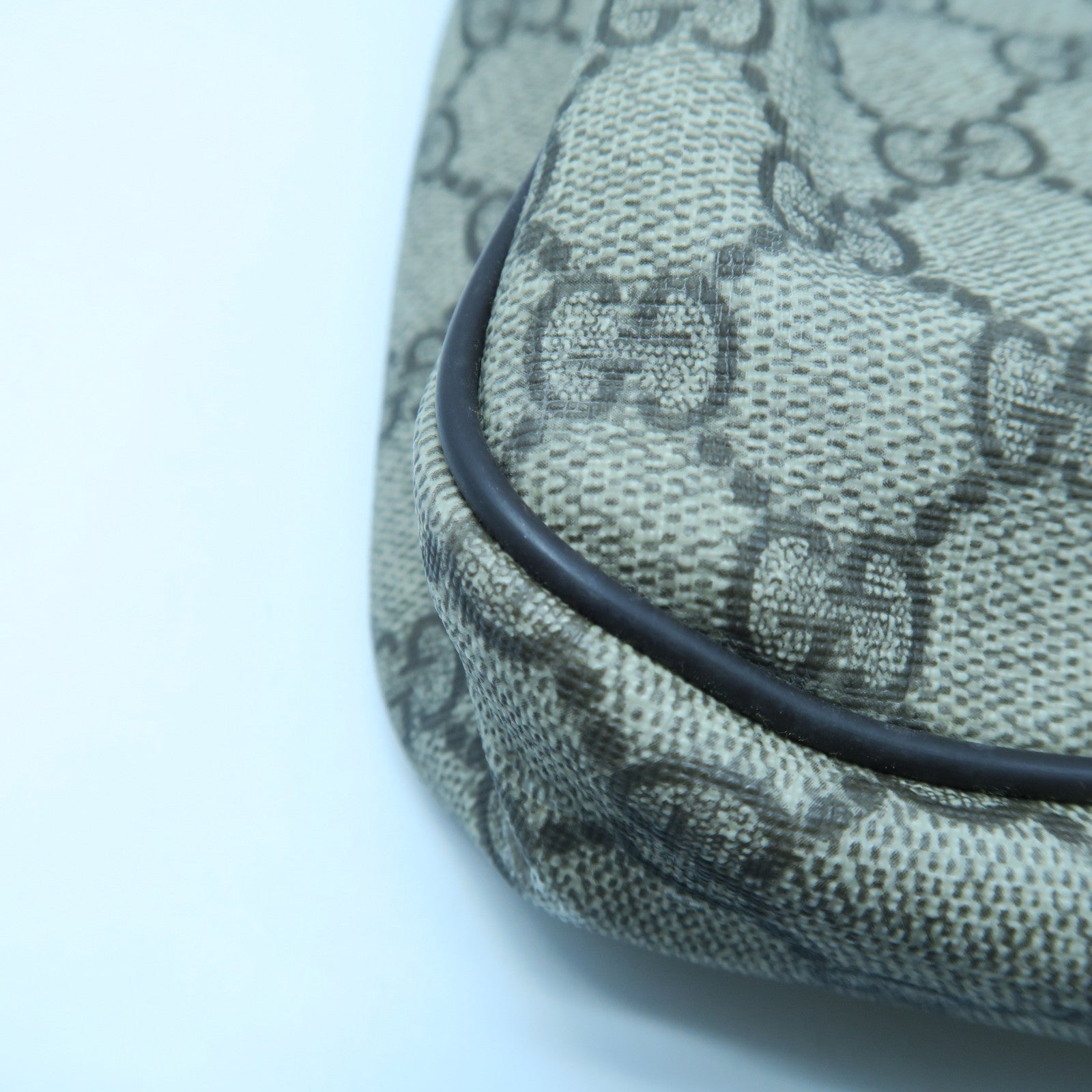 GUCCI 塗層帆布2 Way Shoulder金扣手挽肩背兩用袋啡色