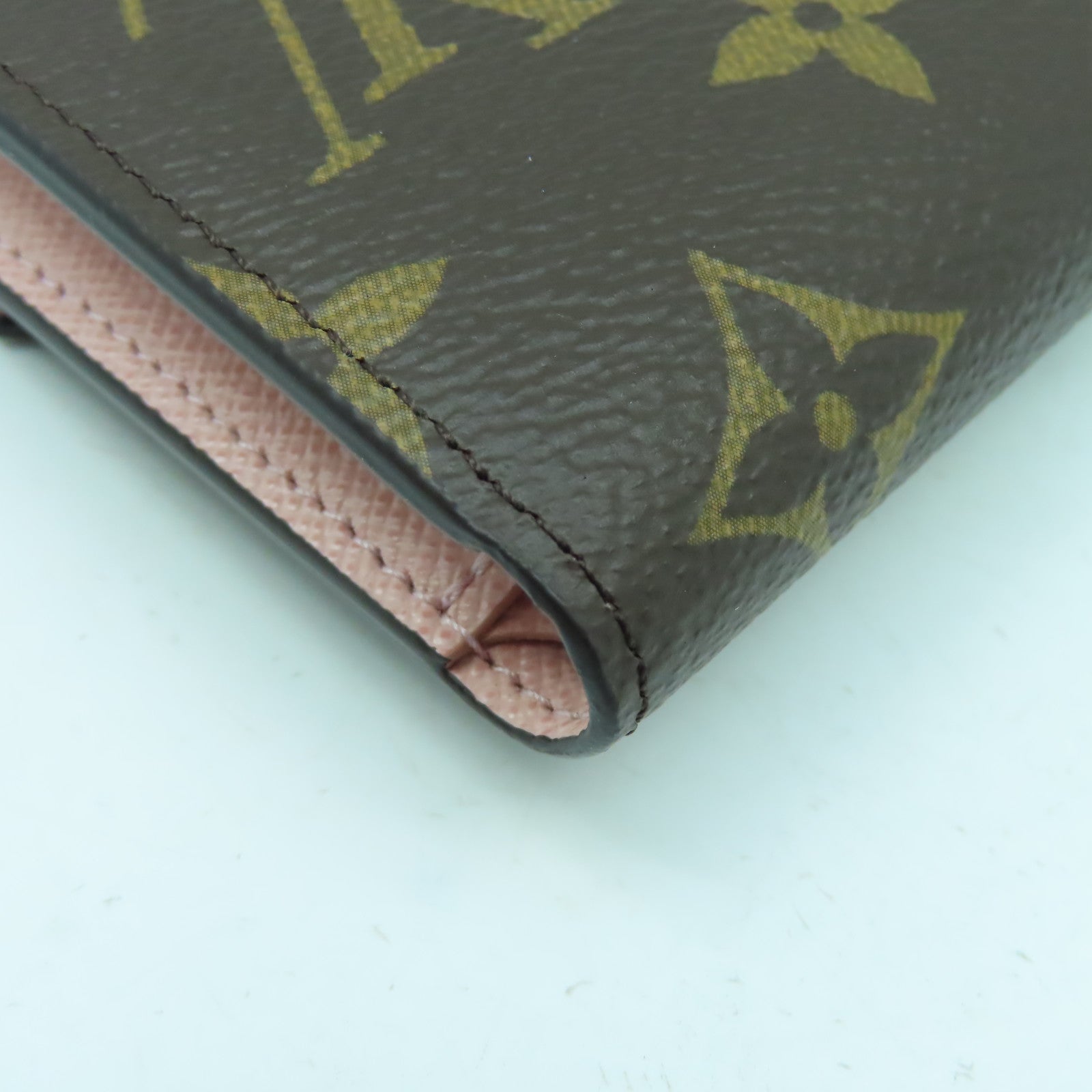 LOUIS VUITTON Monogram Victorine金扣錢包啡色/粉紅色