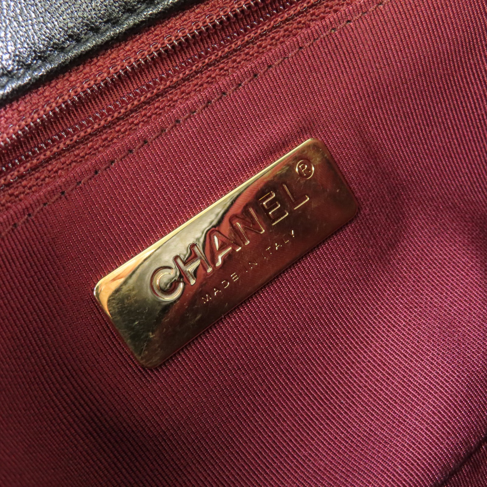 CHANEL 菱格牛皮皮革Waist Bag金扣腰包黑色
