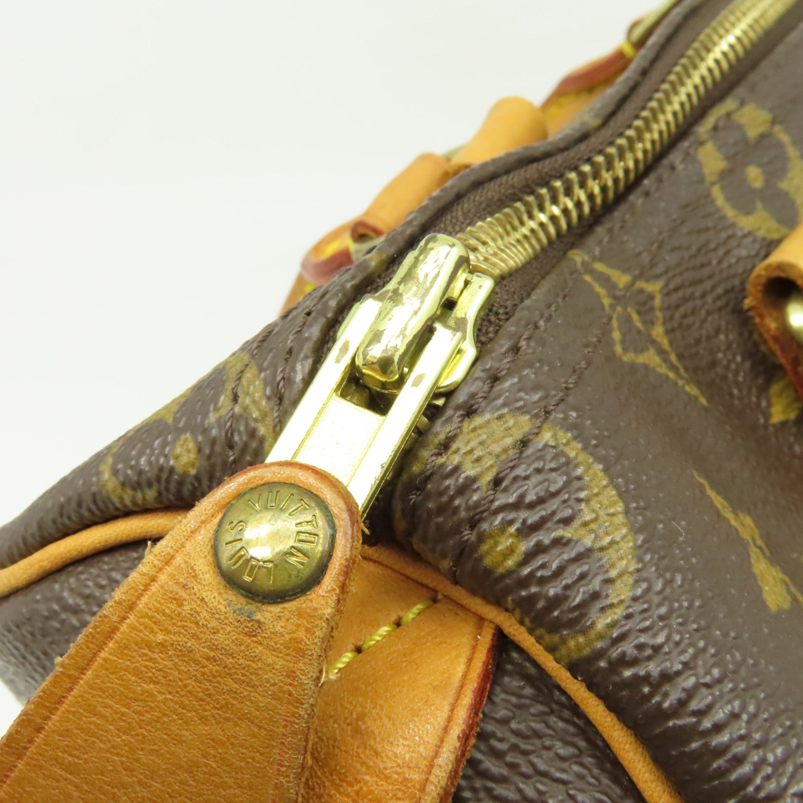 LOUIS VUITTON Monogram Speedy 25 Hand Bag金扣手挽袋啡色
