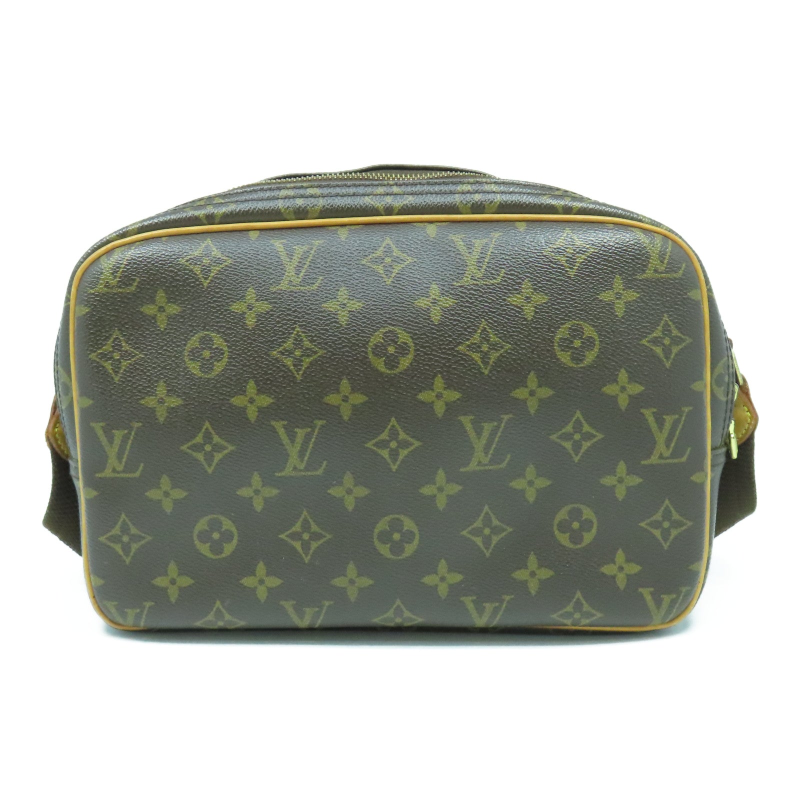 LOUIS VUITTON Monogram Reporter金扣肩背袋啡色