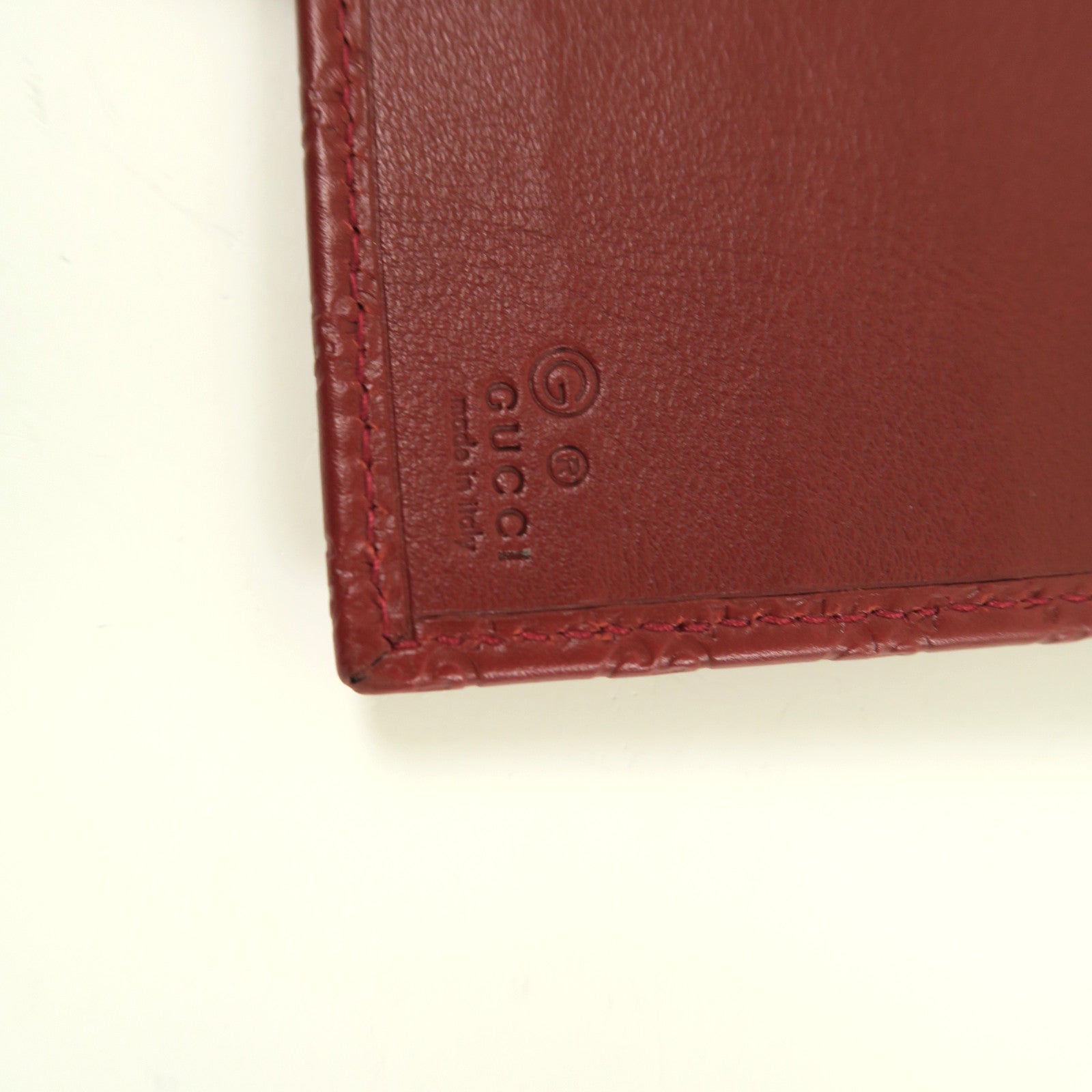 GUCCI 牛皮皮革Long Wallet金扣長錢包紅色