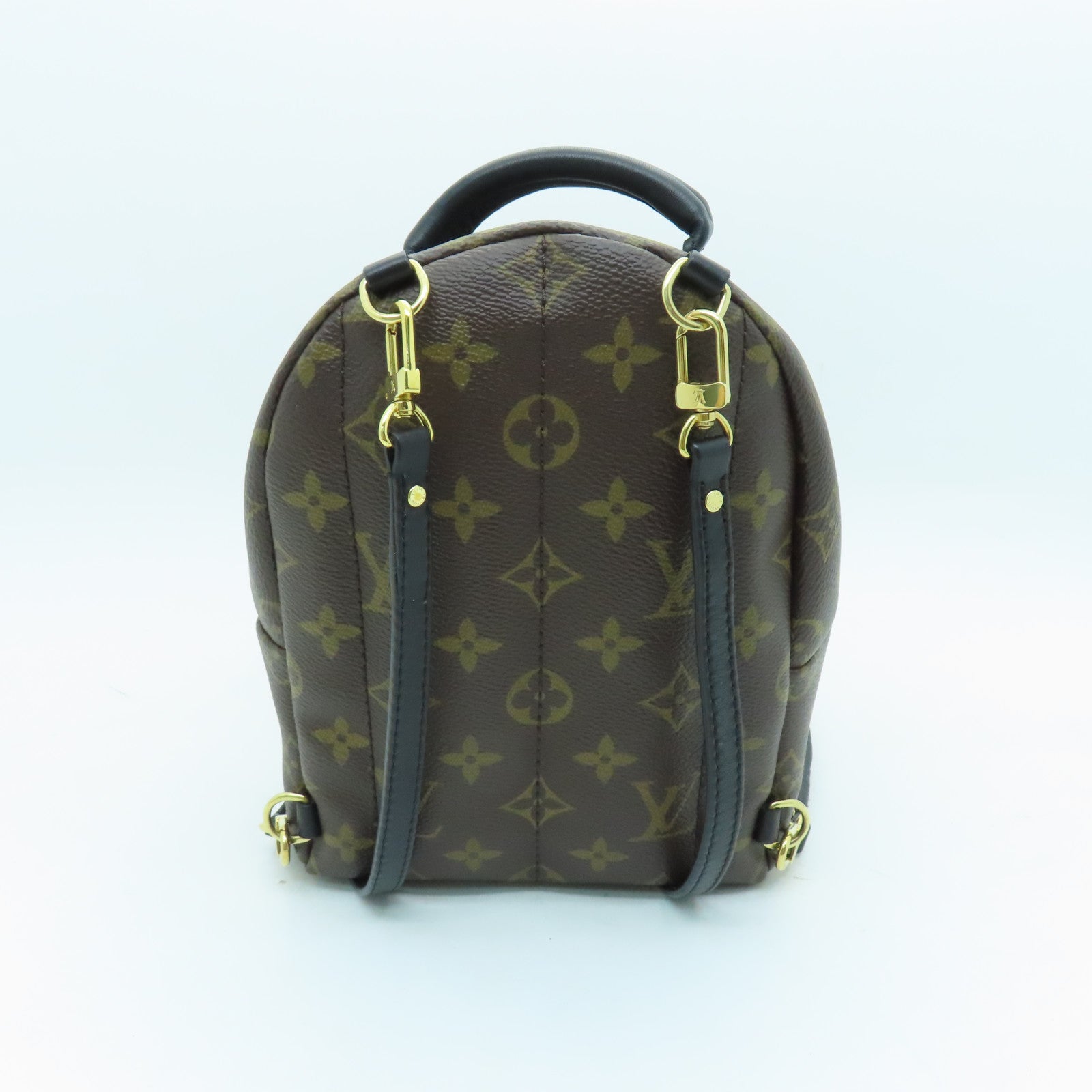 LOUIS VUITTON Monogram Palm Springs Mini Gold Buckle Backpack Brown