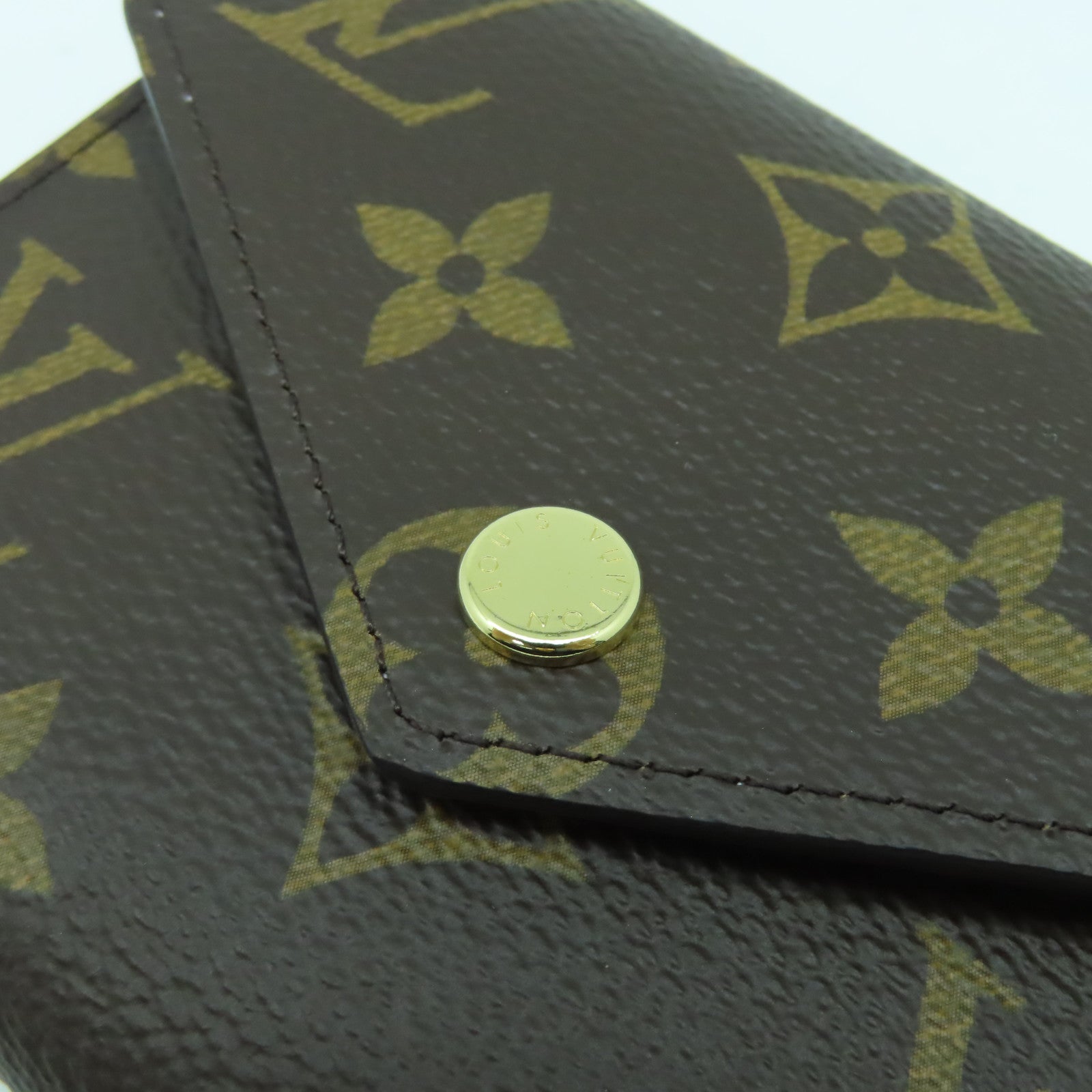 LOUIS VUITTON Monogram Victorine金扣錢包啡色/粉紅色