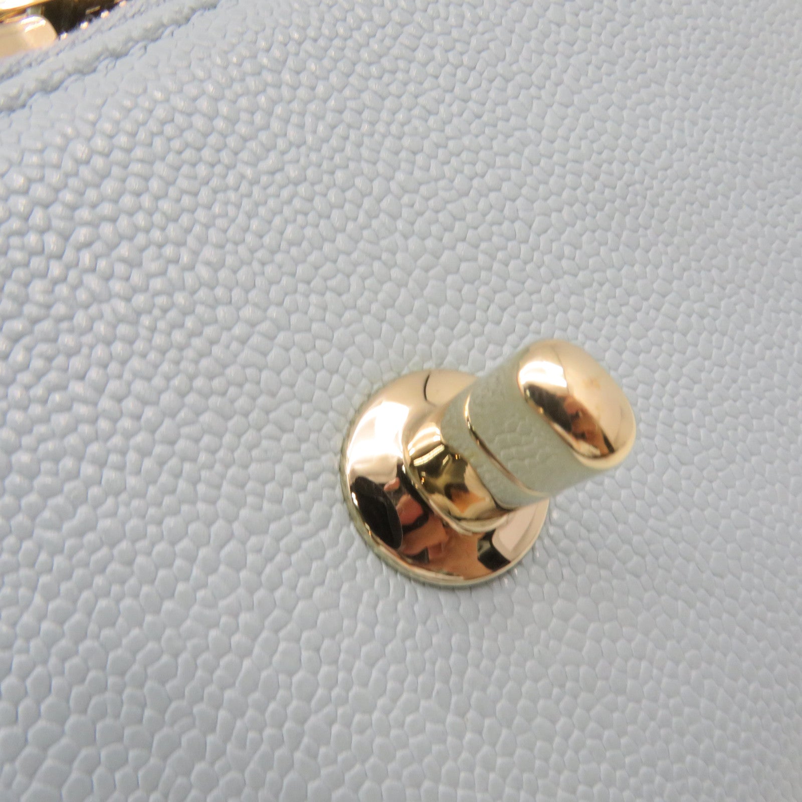 CHANEL 菱格Caviar皮革2Way Chain Shoulder Bag金扣链带肩背袋湖绿色