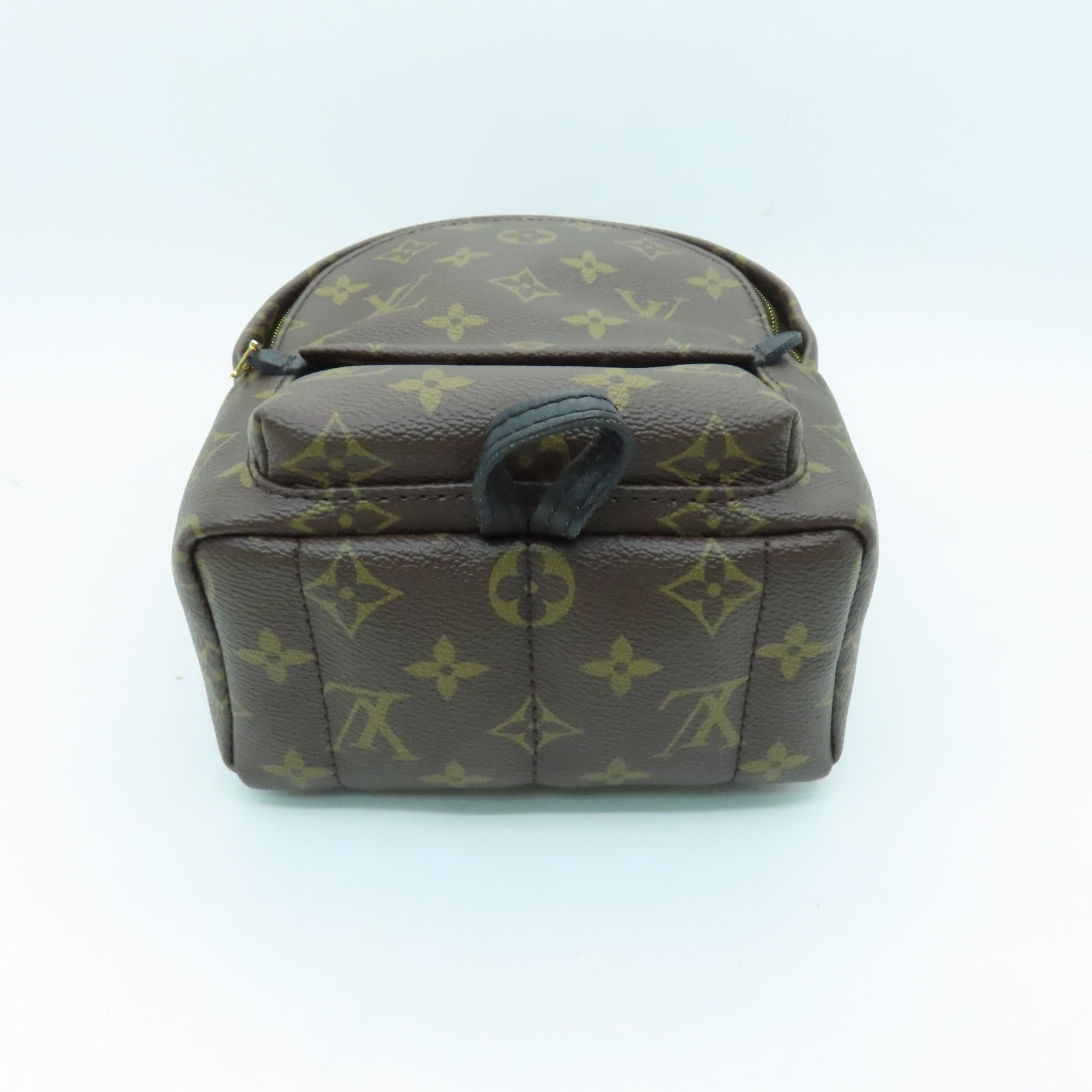 LOUIS VUITTON Monogram Palm Springs Mini Gold Buckle Backpack Brown