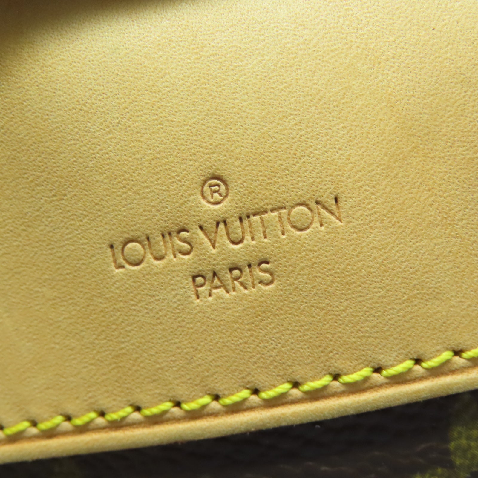 LOUIS VUITTON Monogram Deauville GM金扣手挽袋棕色