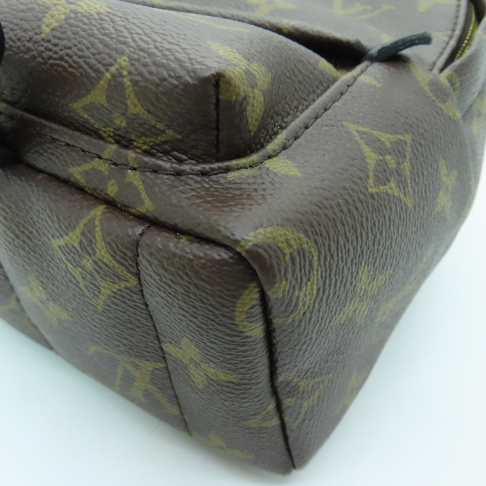 LOUIS VUITTON Monogram Palm Springs Mini Gold Buckle Backpack Brown