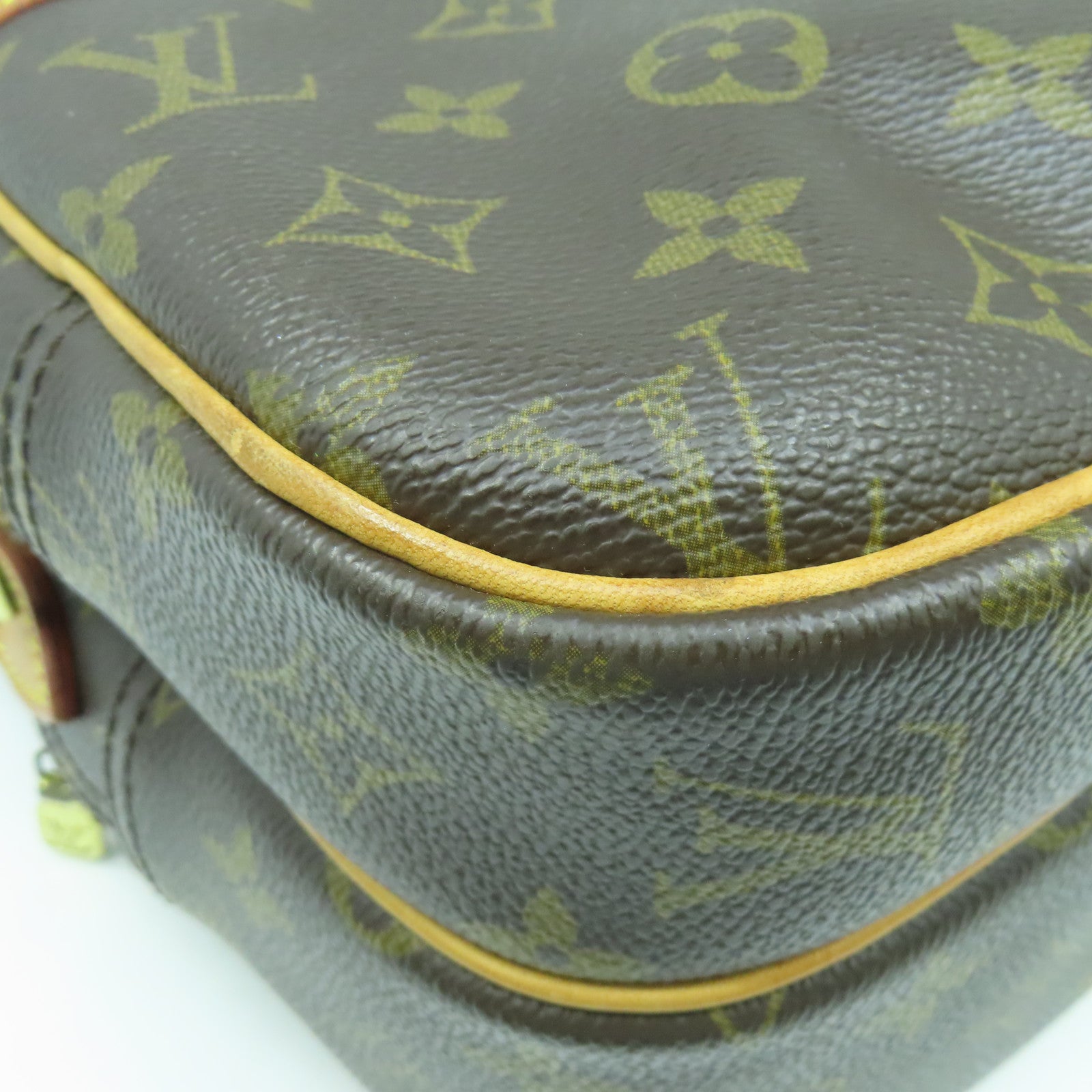 LOUIS VUITTON Monogram Reporter金扣肩背袋啡色