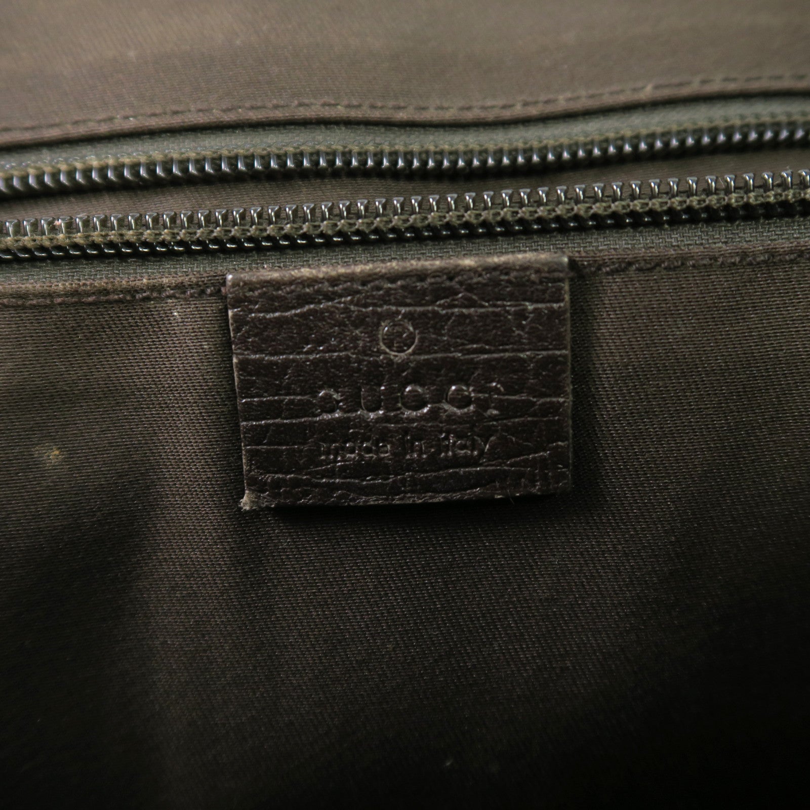 GUCCI 塗層帆布Shoulder Bag銀扣肩背袋啡色