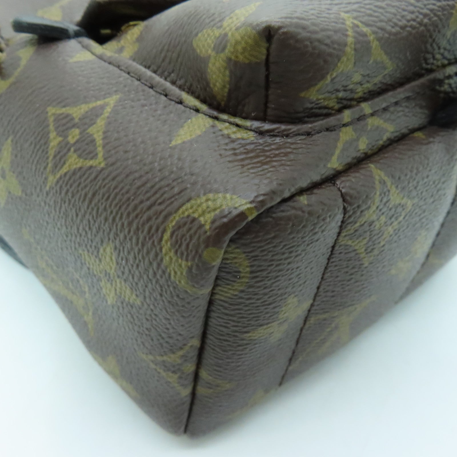 LOUIS VUITTON Monogram Palm Springs Mini Gold Buckle Backpack Brown