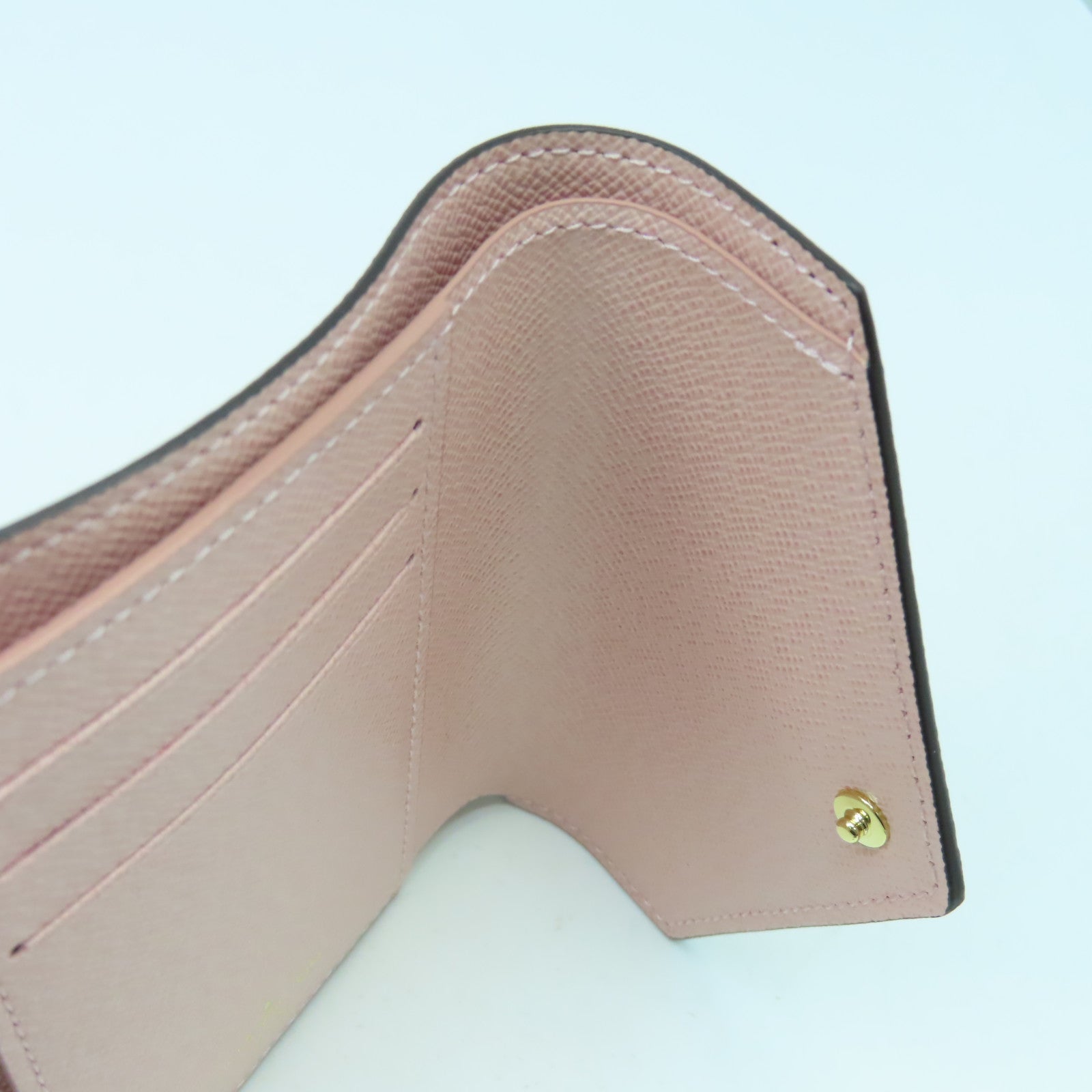 LOUIS VUITTON Monogram Victorine金扣錢包啡色/粉紅色