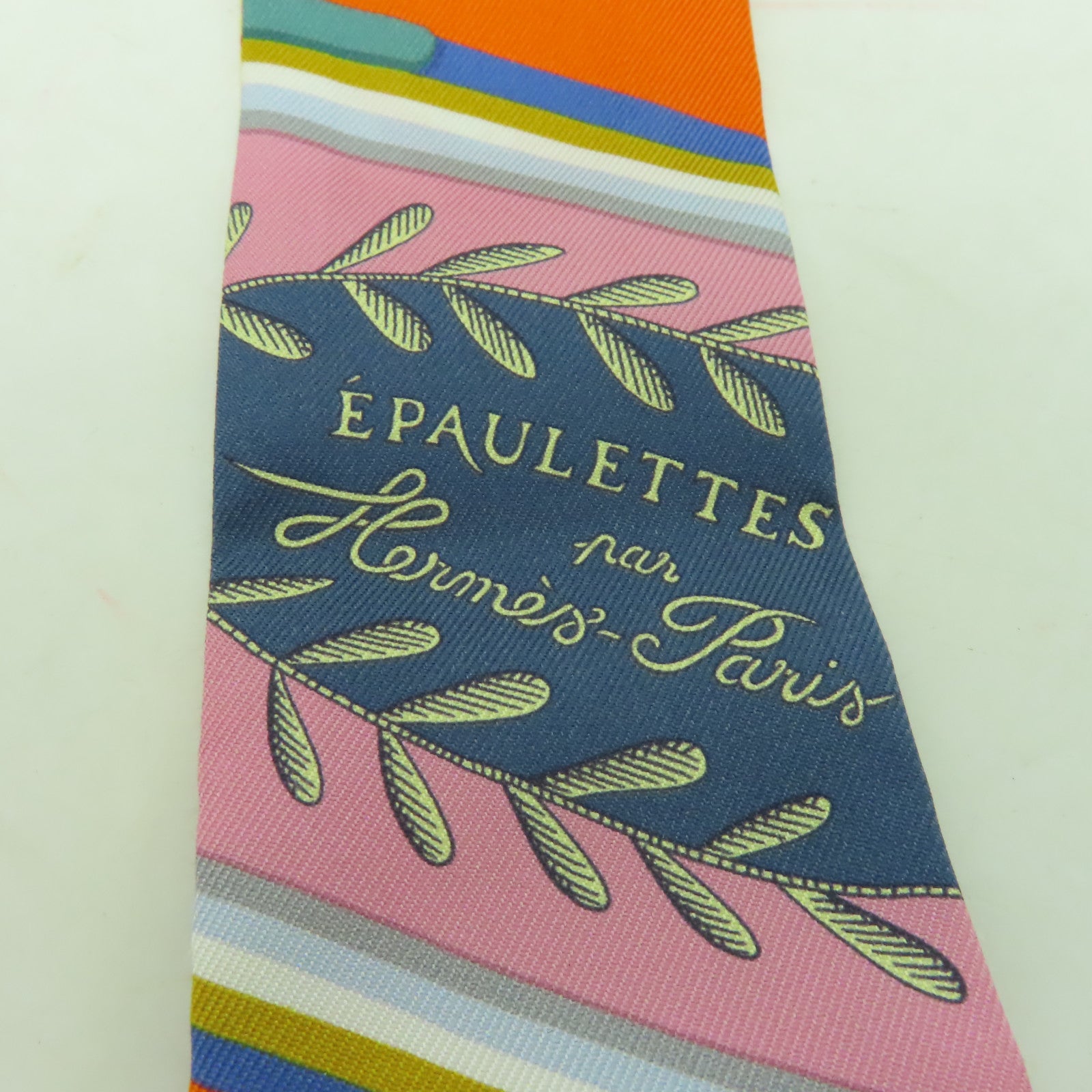 HERMES 【激減優惠】絲質Twilly絲巾橙色/彩色
