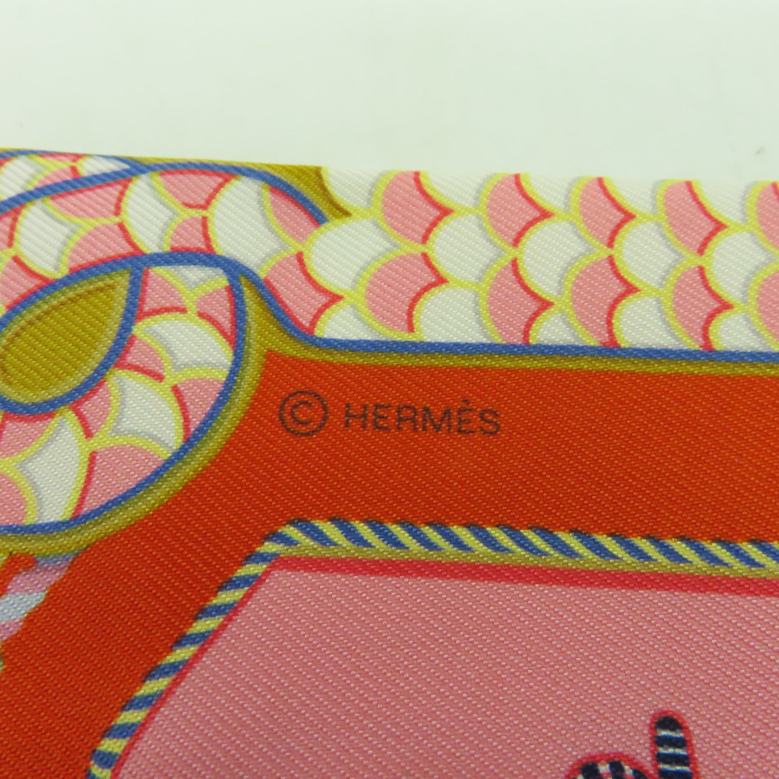 HERMES 【激減優惠】絲質Twilly絲巾橙色/彩色