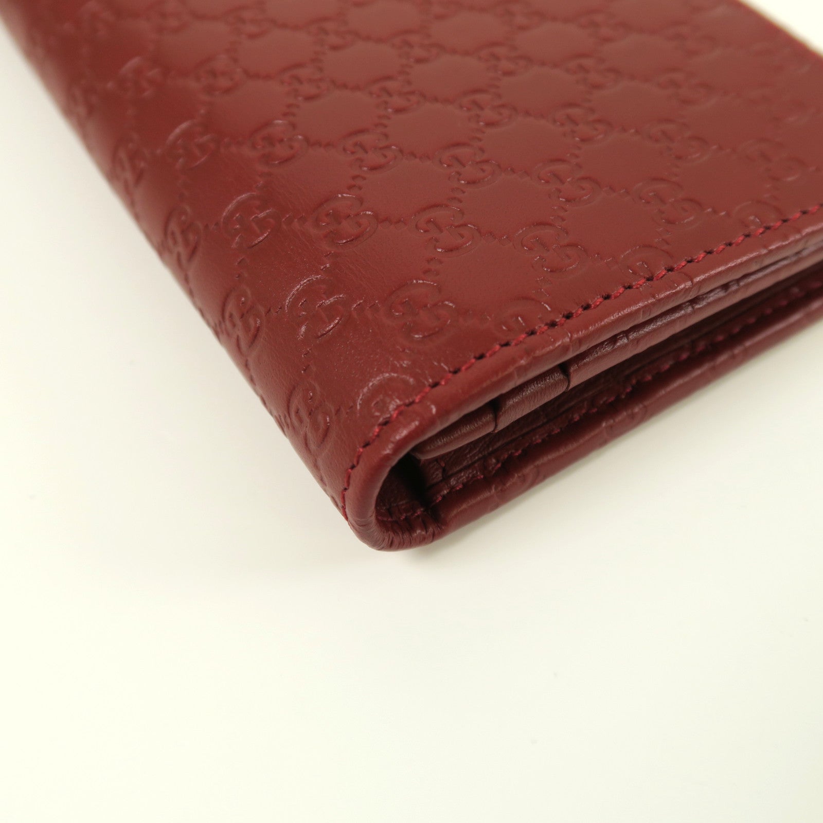 GUCCI 牛皮皮革Long Wallet金扣長錢包紅色