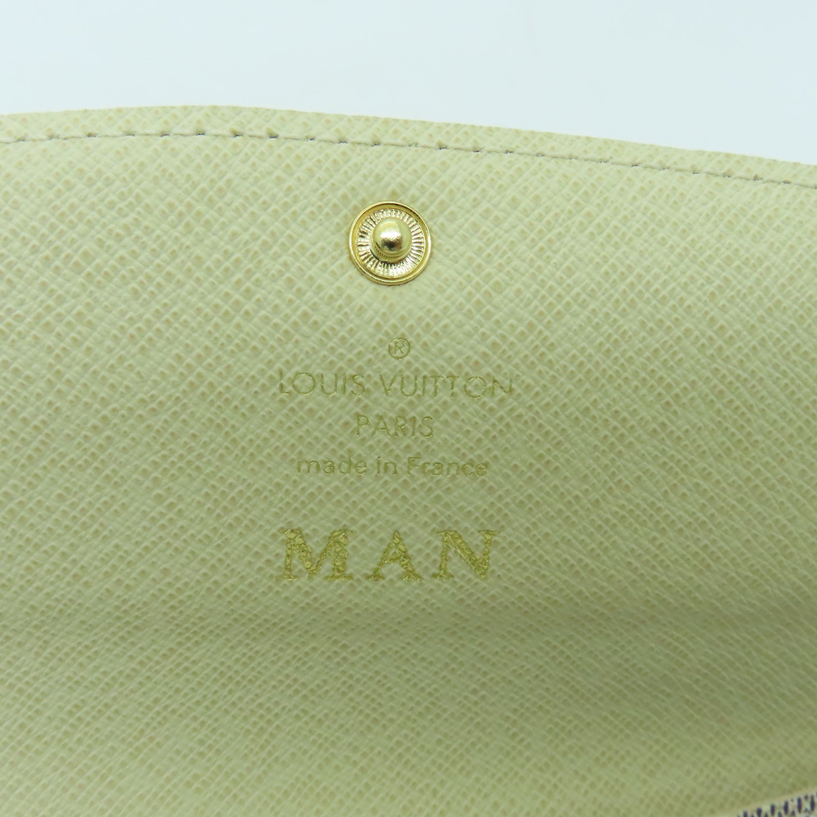 LOUIS VUITTON Damier Azur Portofoille Emily金扣長錢包白色