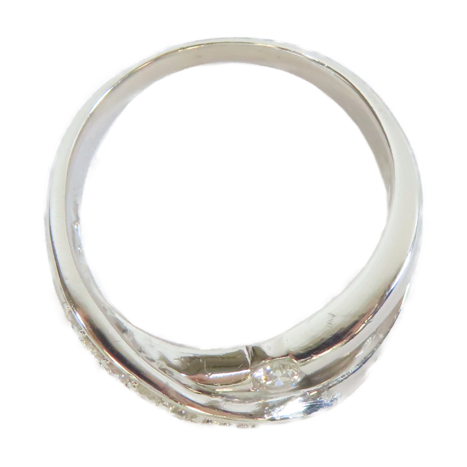 JEWELRY PT900鉑金Diamond Ring0.194ct/0.107ct鑽石戒指US#6.5