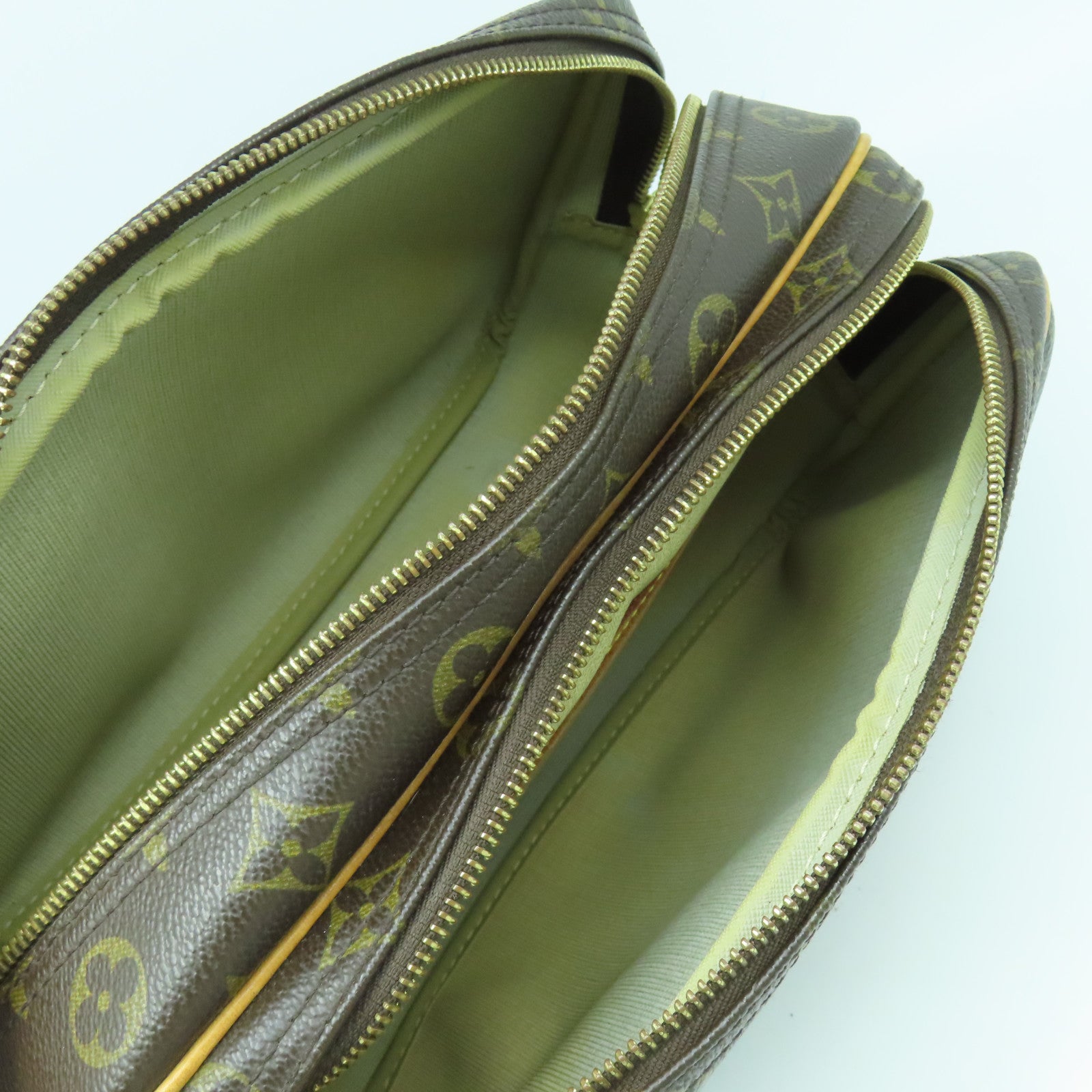 LOUIS VUITTON Monogram Reporter金扣肩背袋啡色