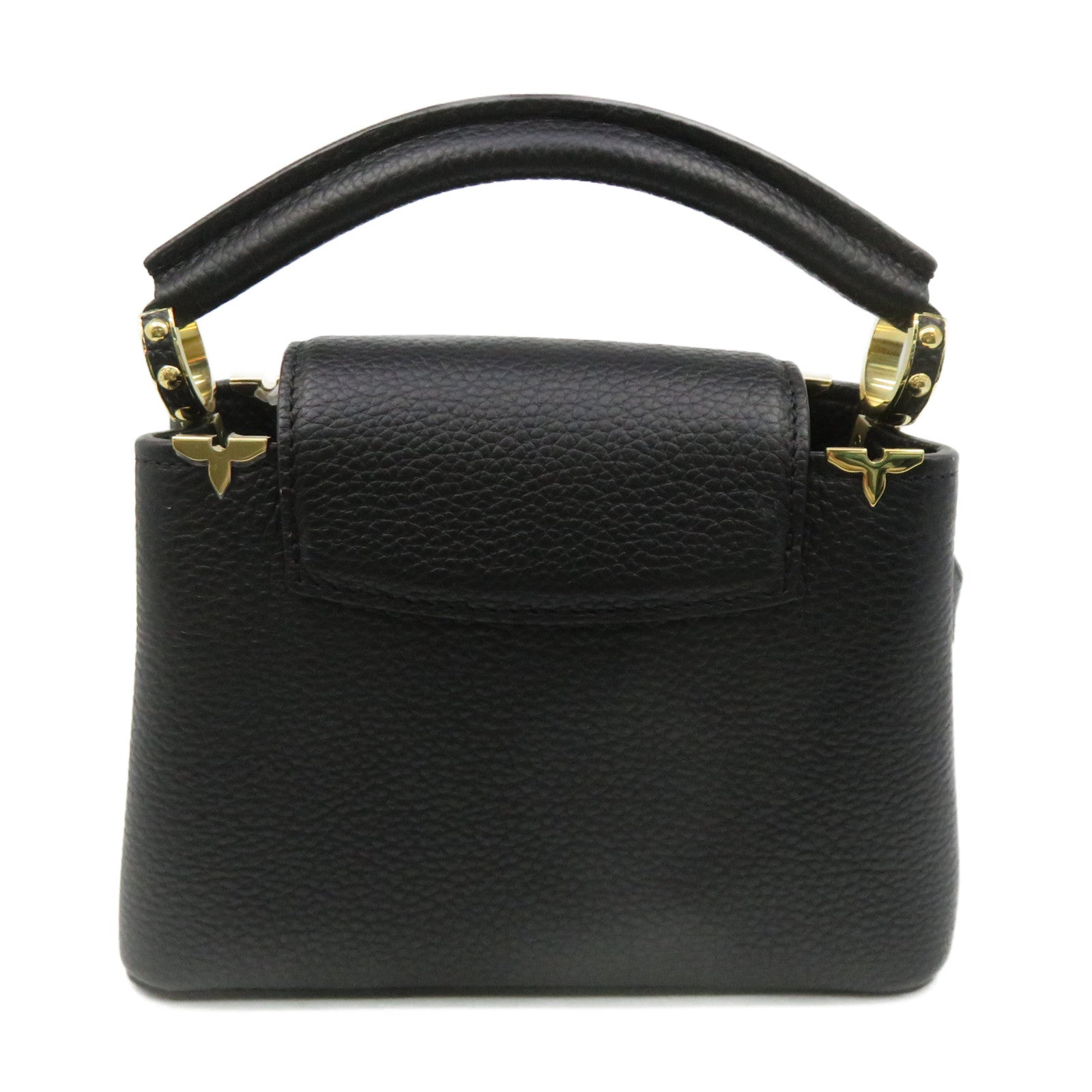 LOUIS VUITTON Taurillon Capucines Mini 2Way Shoulder Bag手挽肩背兩用袋黑色