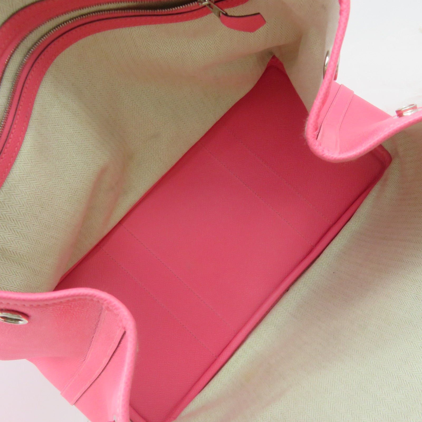 HERMES 【激減優惠】Epsom皮革Garden Party PM Tote Bag手挽袋粉紅色