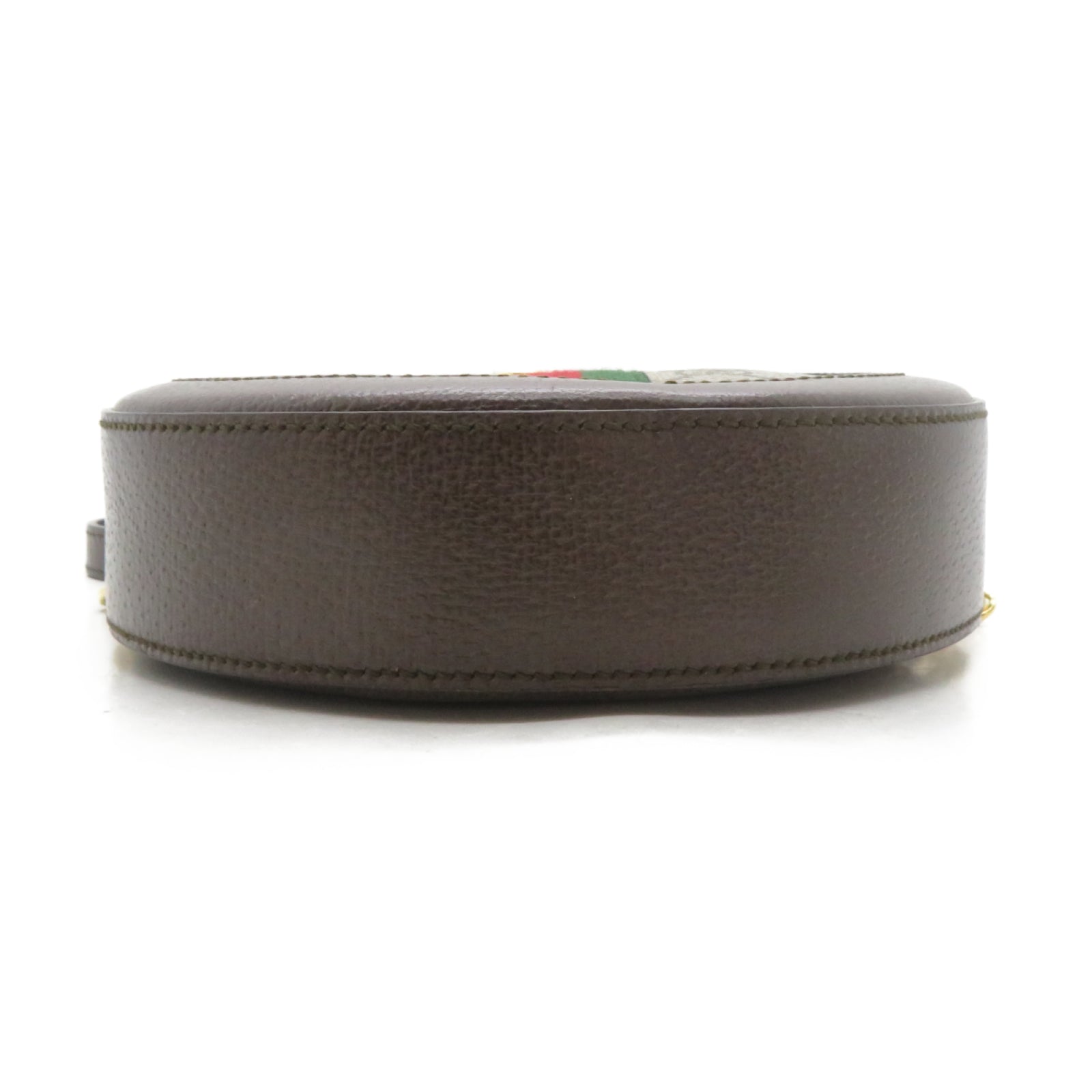 GUCCI 塗層帆布Ophidia GG金扣鏈帶肩背袋啡色
