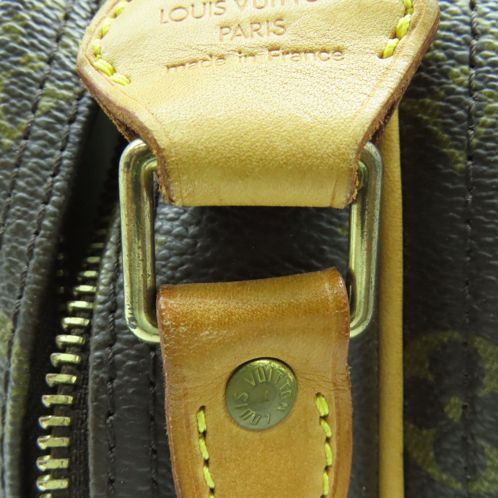 LOUIS VUITTON Monogram Reporter金扣肩背袋啡色
