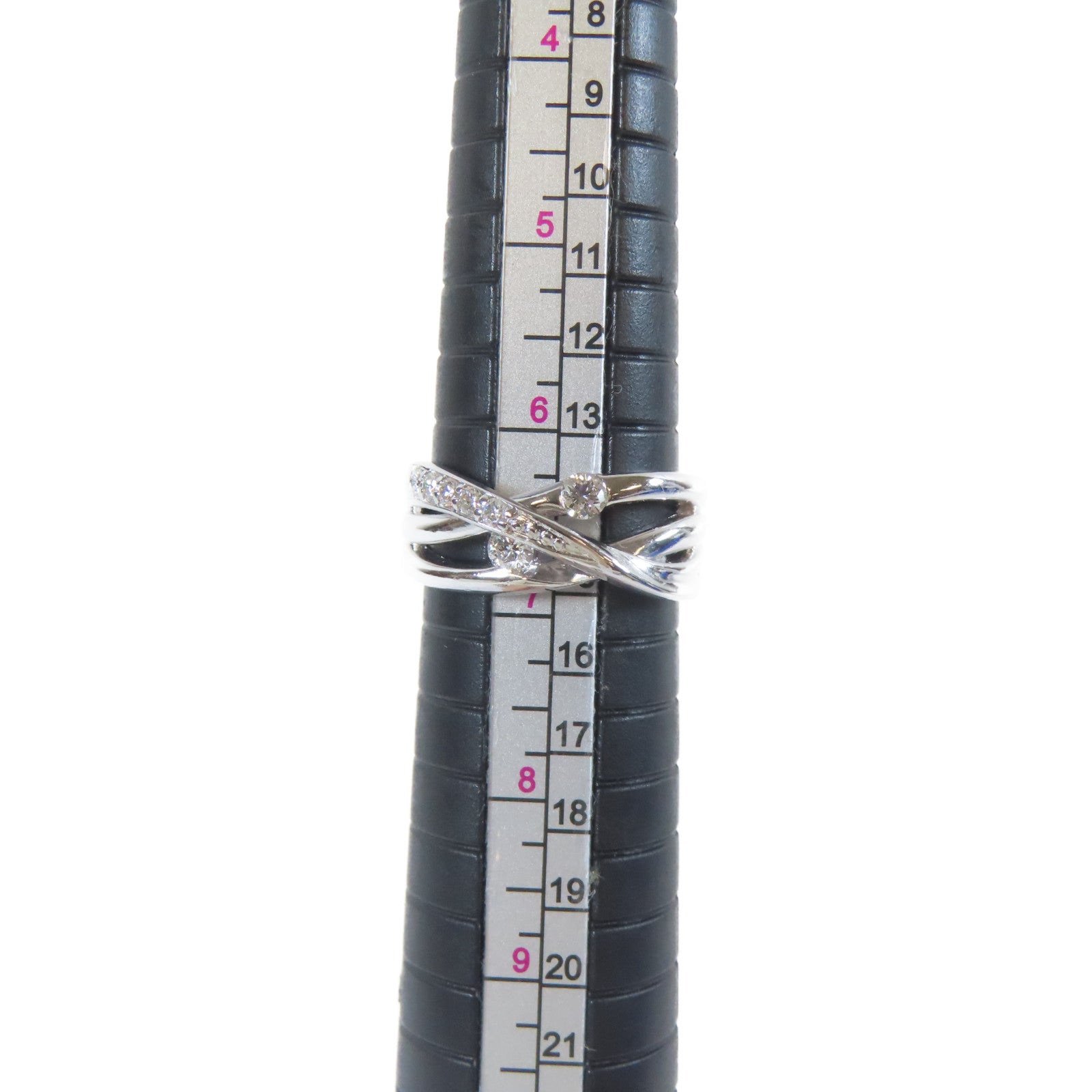 JEWELRY PT900鉑金Diamond Ring0.194ct/0.107ct鑽石戒指US#6.5