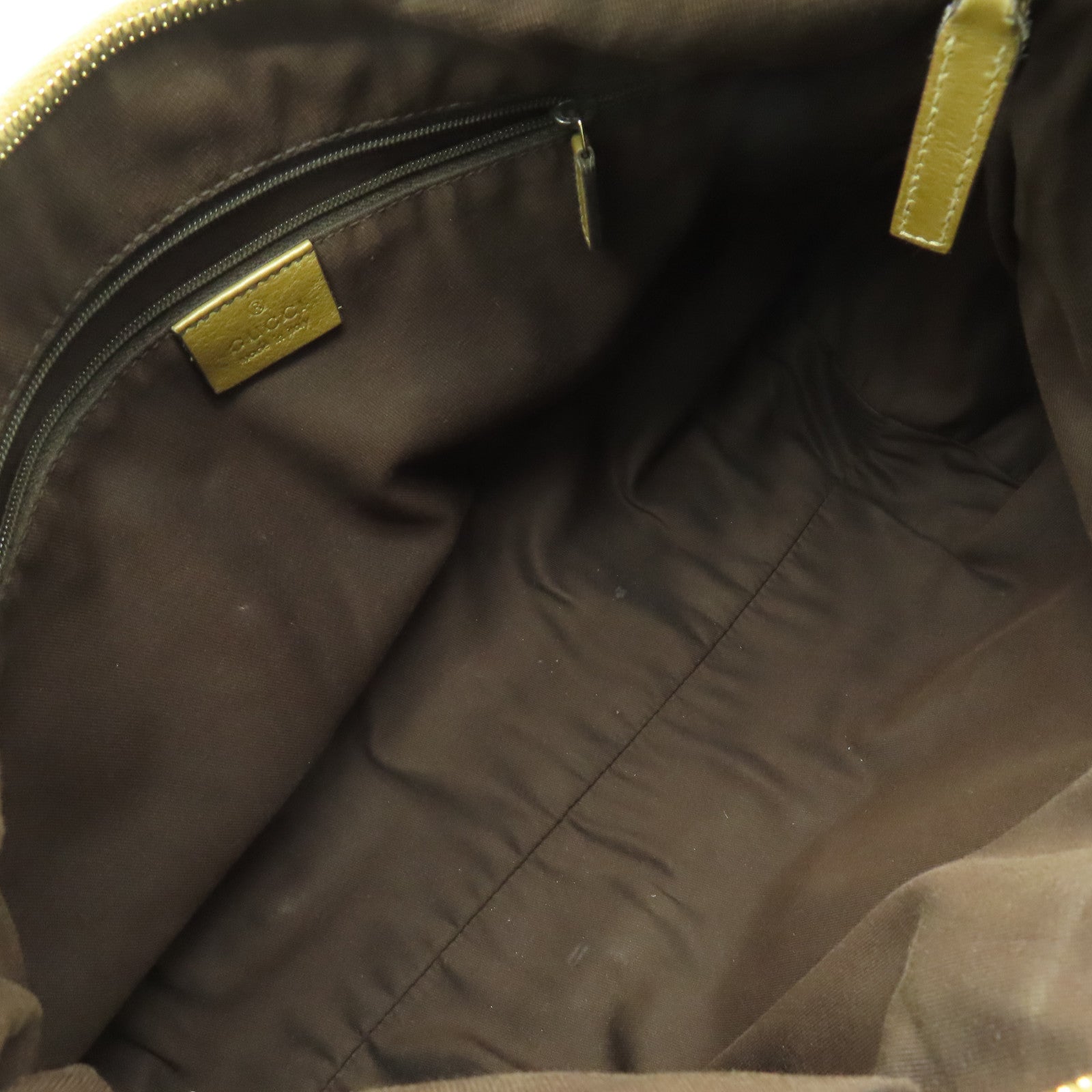 GUCCI 塗層帆布Shoulder Bag金扣肩背袋金色