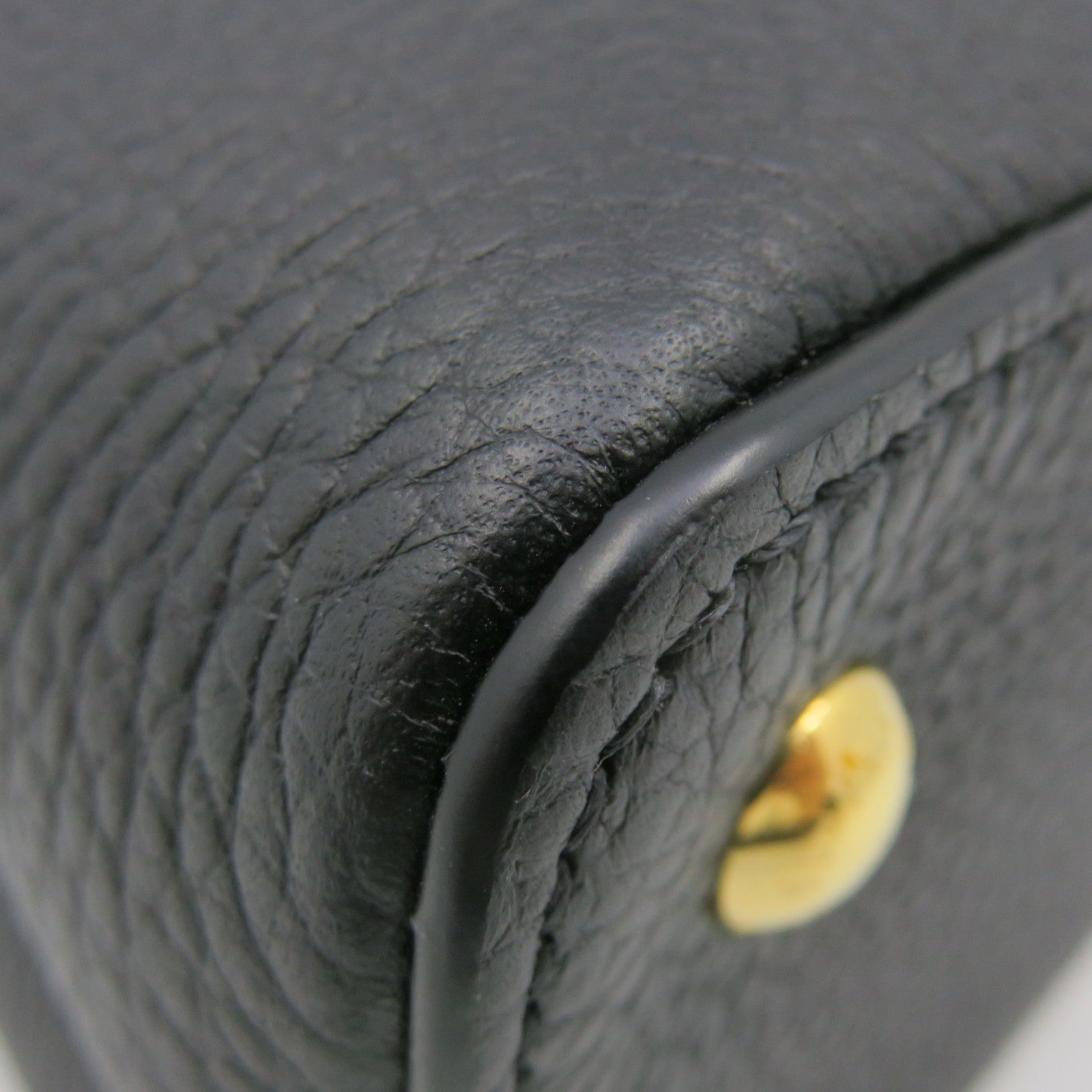 LOUIS VUITTON Taurillon Capucines Mini 2Way Shoulder Bag手挽肩背兩用袋黑色