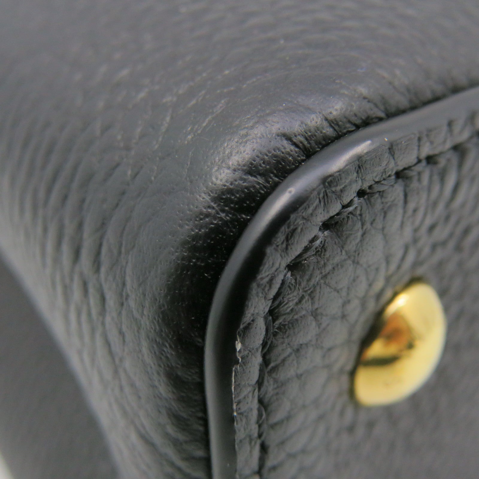 LOUIS VUITTON Taurillon Capucines Mini 2Way Shoulder Bag手挽肩背兩用袋黑色