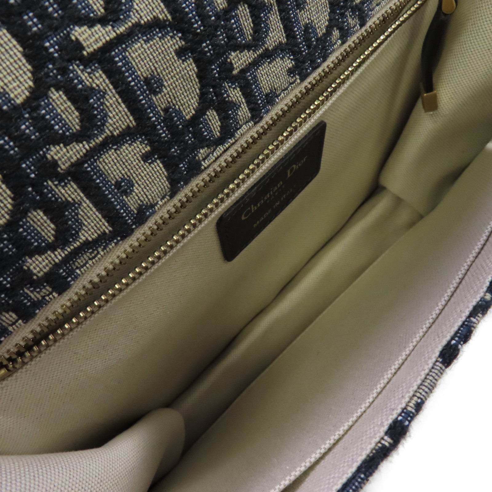Dior Oblique Jacquard帆布Dioraddict Shoulder Bag金扣肩背袋寶藍色/啡色