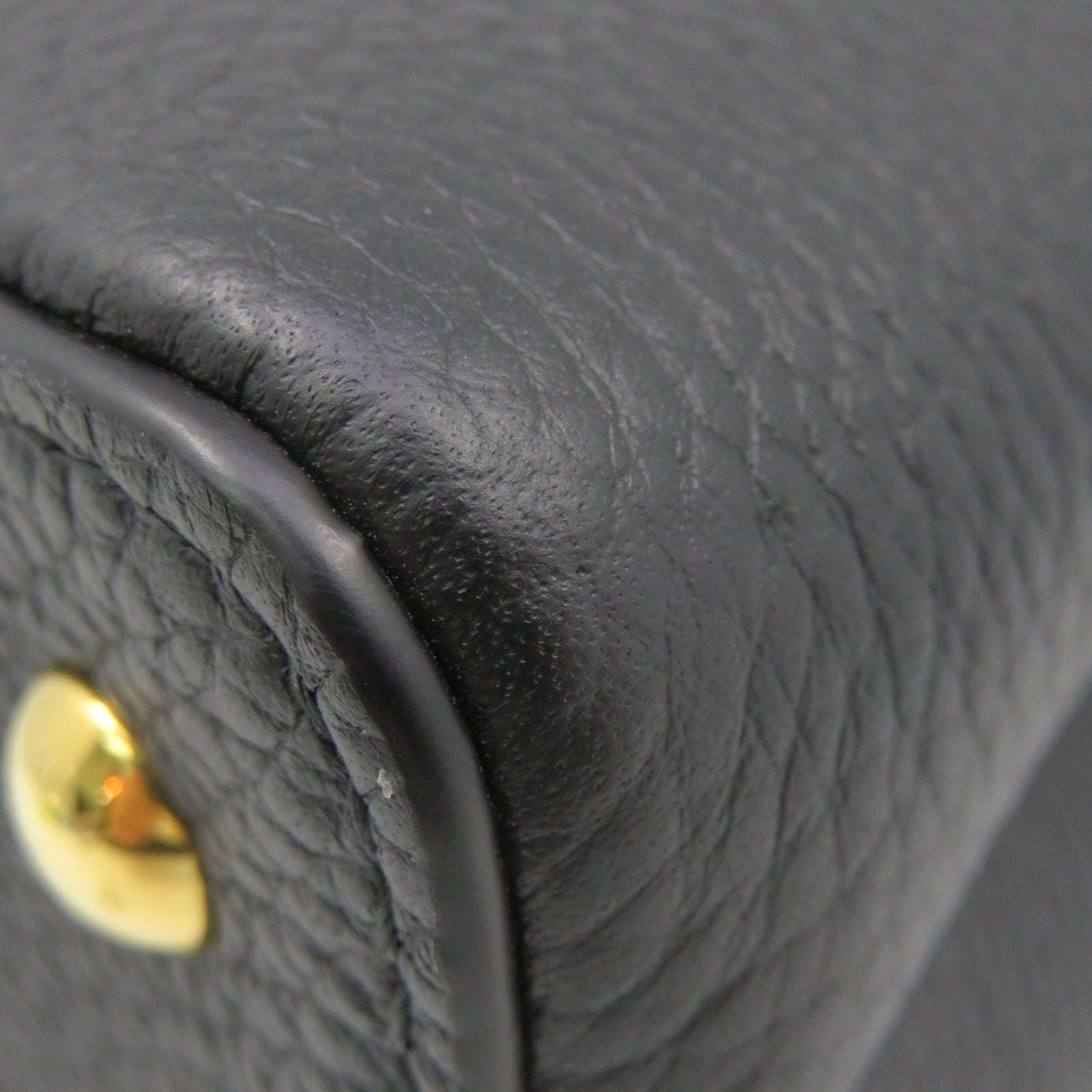 LOUIS VUITTON Taurillon Capucines Mini 2Way Shoulder Bag手挽肩背兩用袋黑色