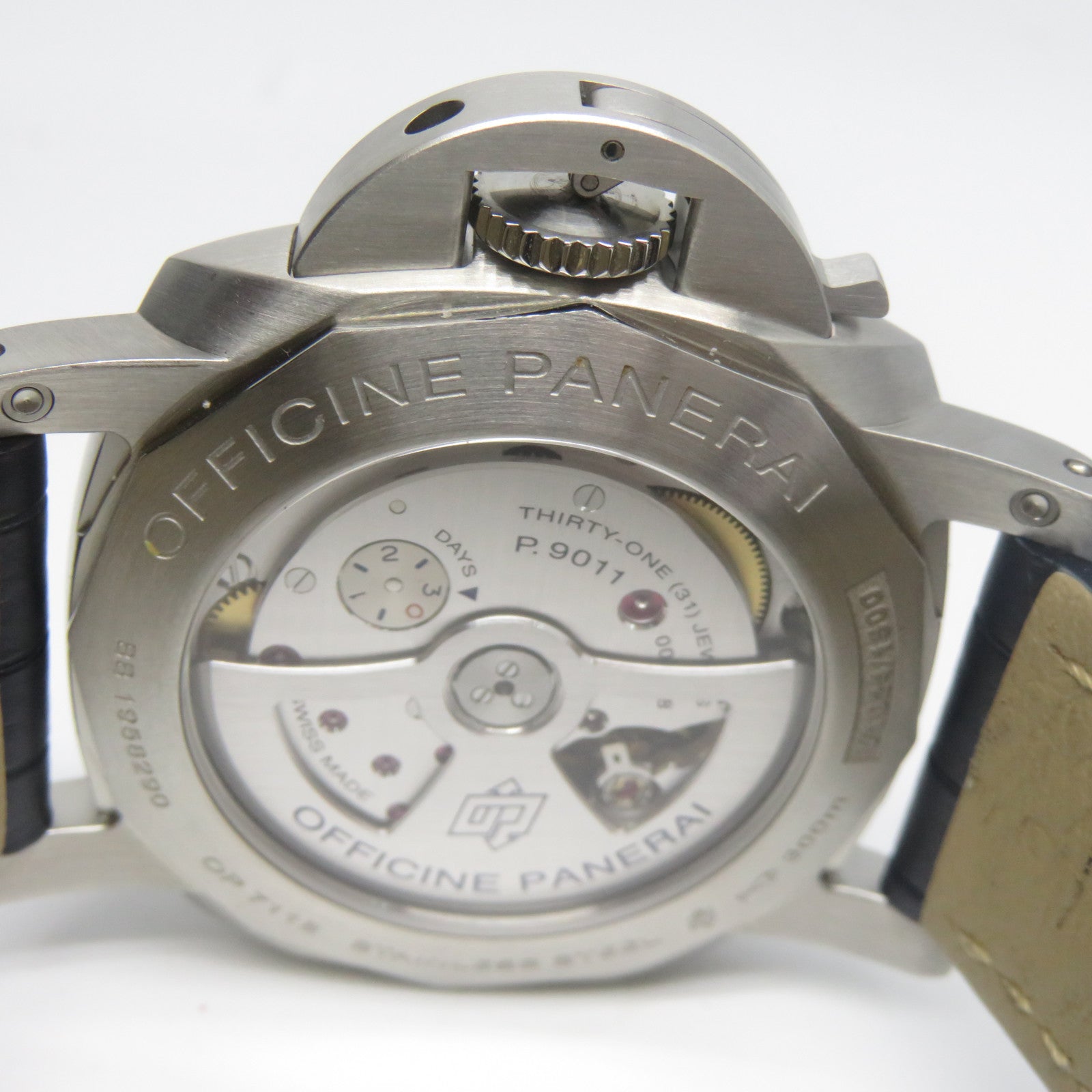 PANERAI Luminor GMT皮革帶/不鏽鋼手錶自動機芯