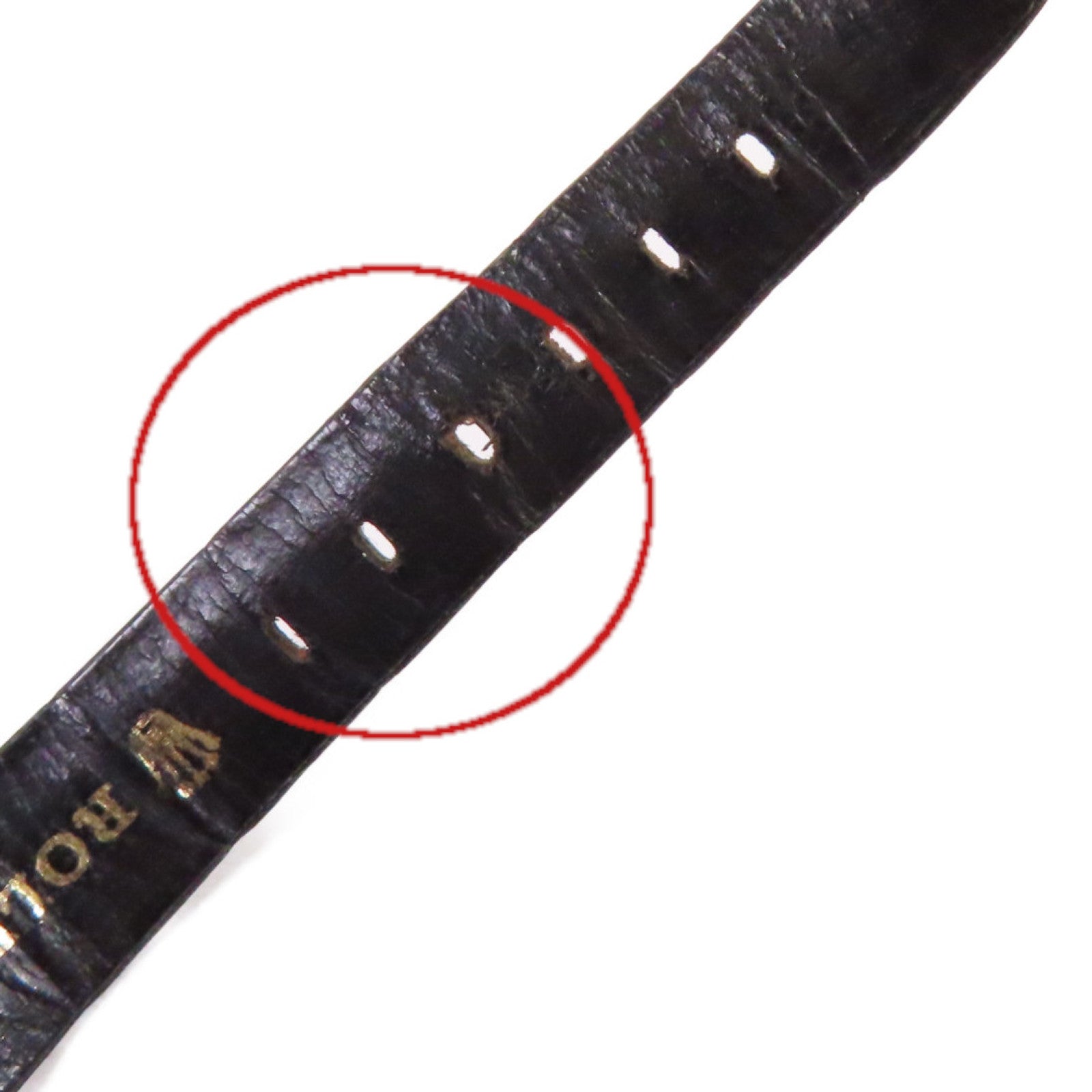 ROLEX Cellini Watch 18K白金/鱷魚皮帶石英機芯銀色/黑色