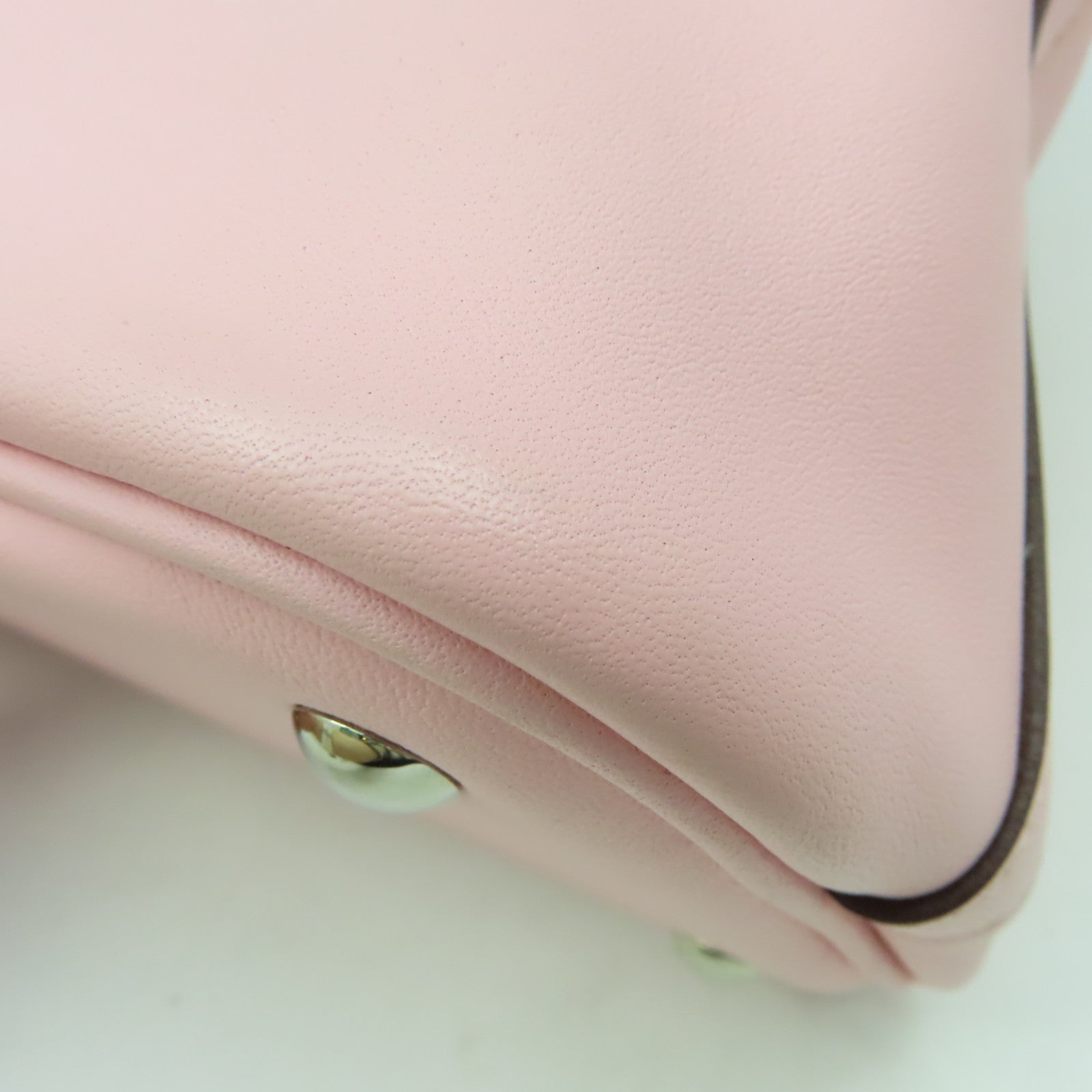 HERMES Swift皮革Bolide 27 2Way Shoulder Bag銀扣手挽肩背兩用袋3Q Rose Sakura/櫻花粉紅色