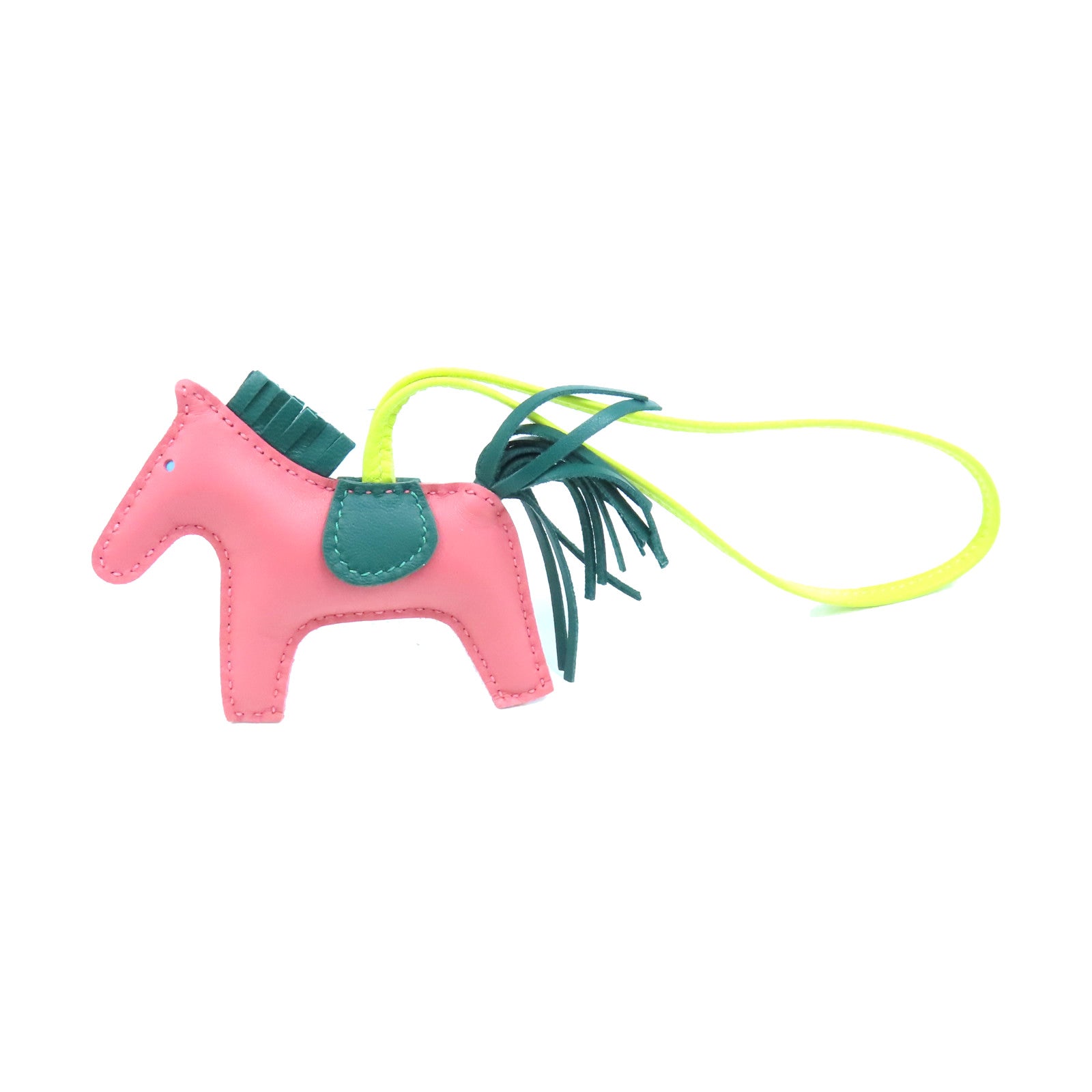 HERMES Swift皮革Rodeo PM Charm挂饰8W/Lime/Green/粉红色/绿色/黄色
