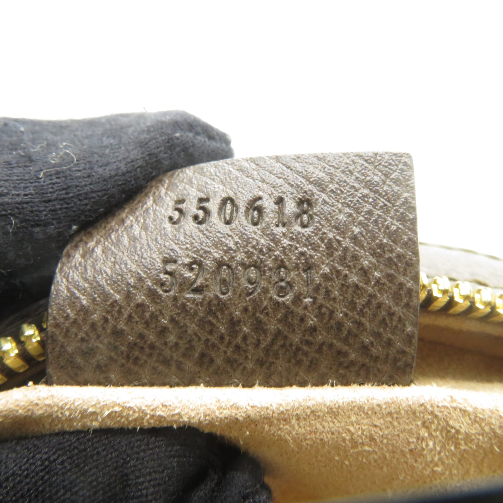 GUCCI 塗層帆布Ophidia GG金扣鏈帶肩背袋啡色