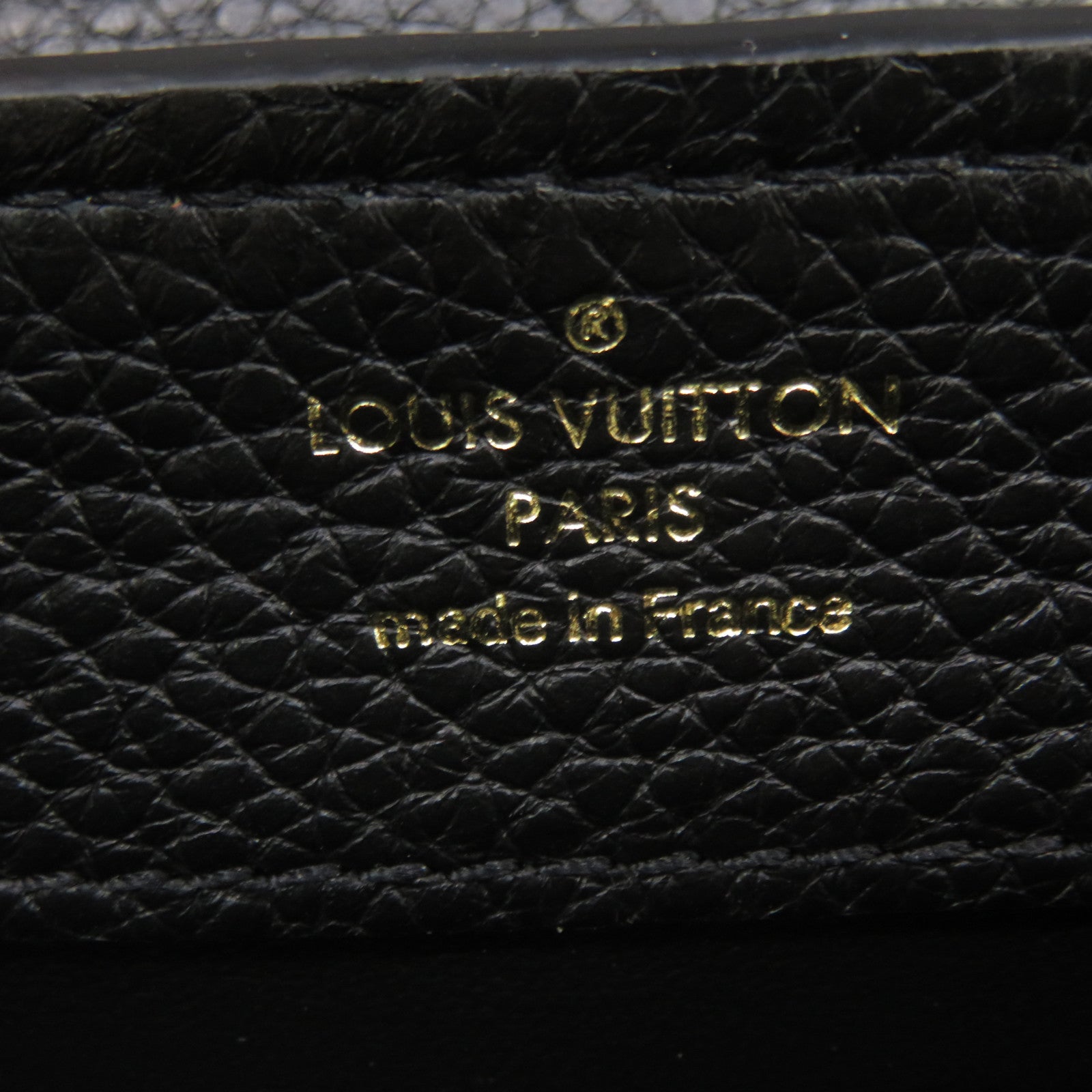 LOUIS VUITTON Taurillon Capucines Mini 2Way Shoulder Bag手挽肩背兩用袋黑色