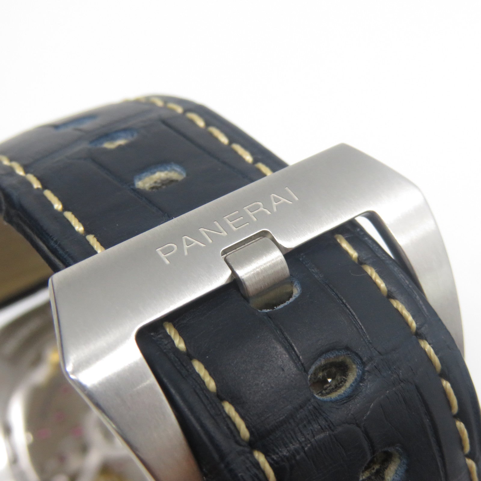 PANERAI Luminor GMT皮革帶/不鏽鋼手錶自動機芯