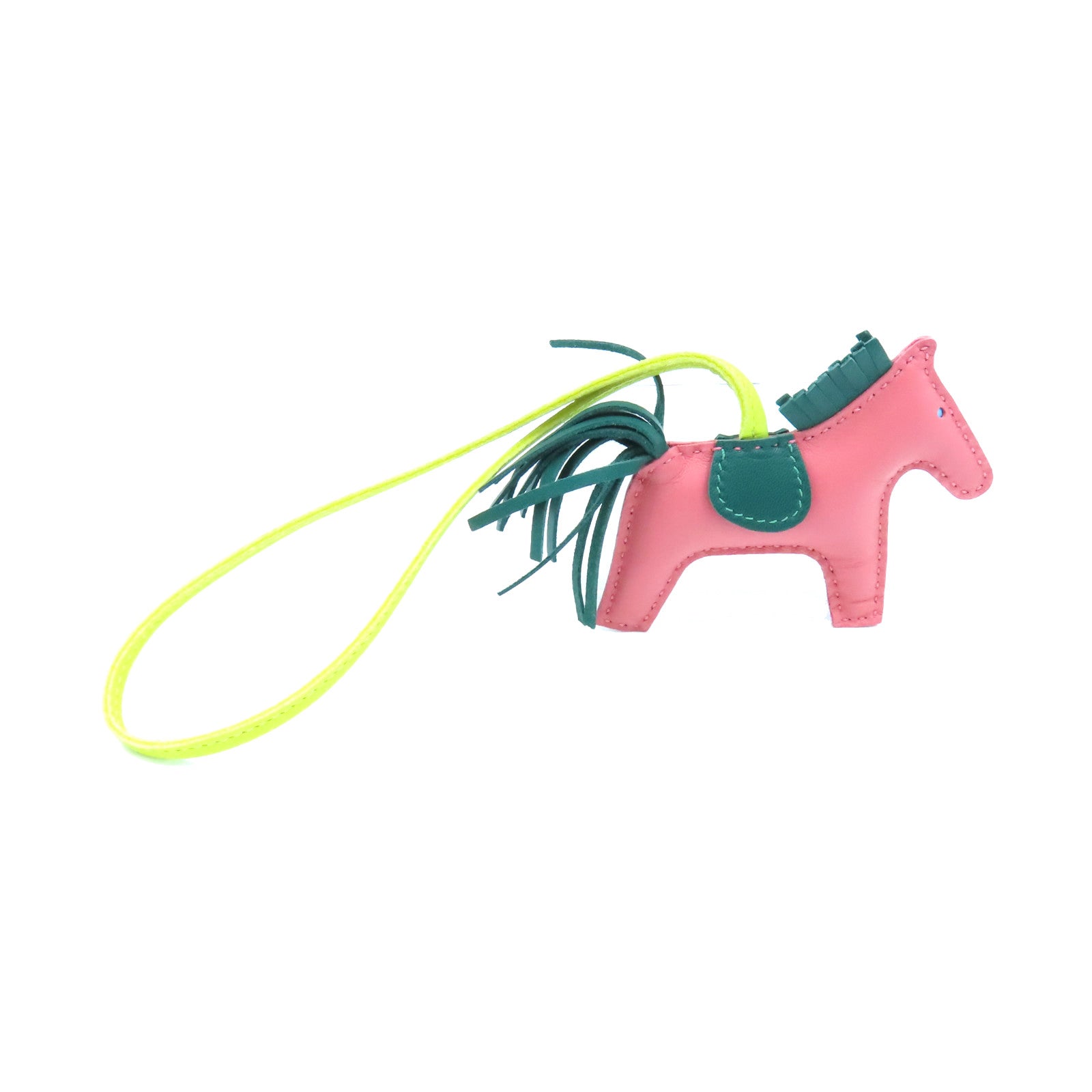 HERMES Swift皮革Rodeo PM Charm挂饰8W/Lime/Green/粉红色/绿色/黄色