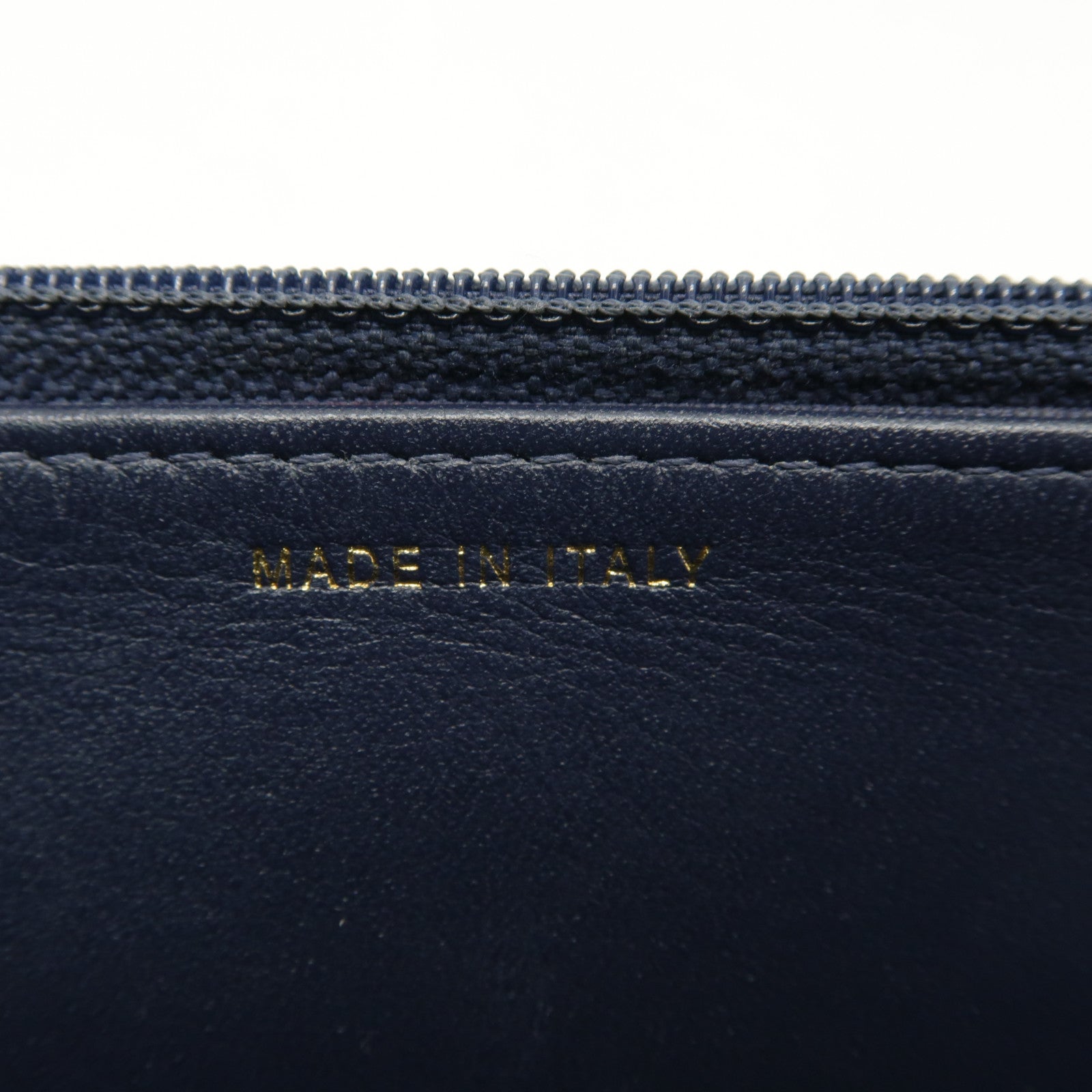 CHANEL 菱格Caviar皮革WOC Wallet On Chain金扣鏈帶肩背袋深藍色