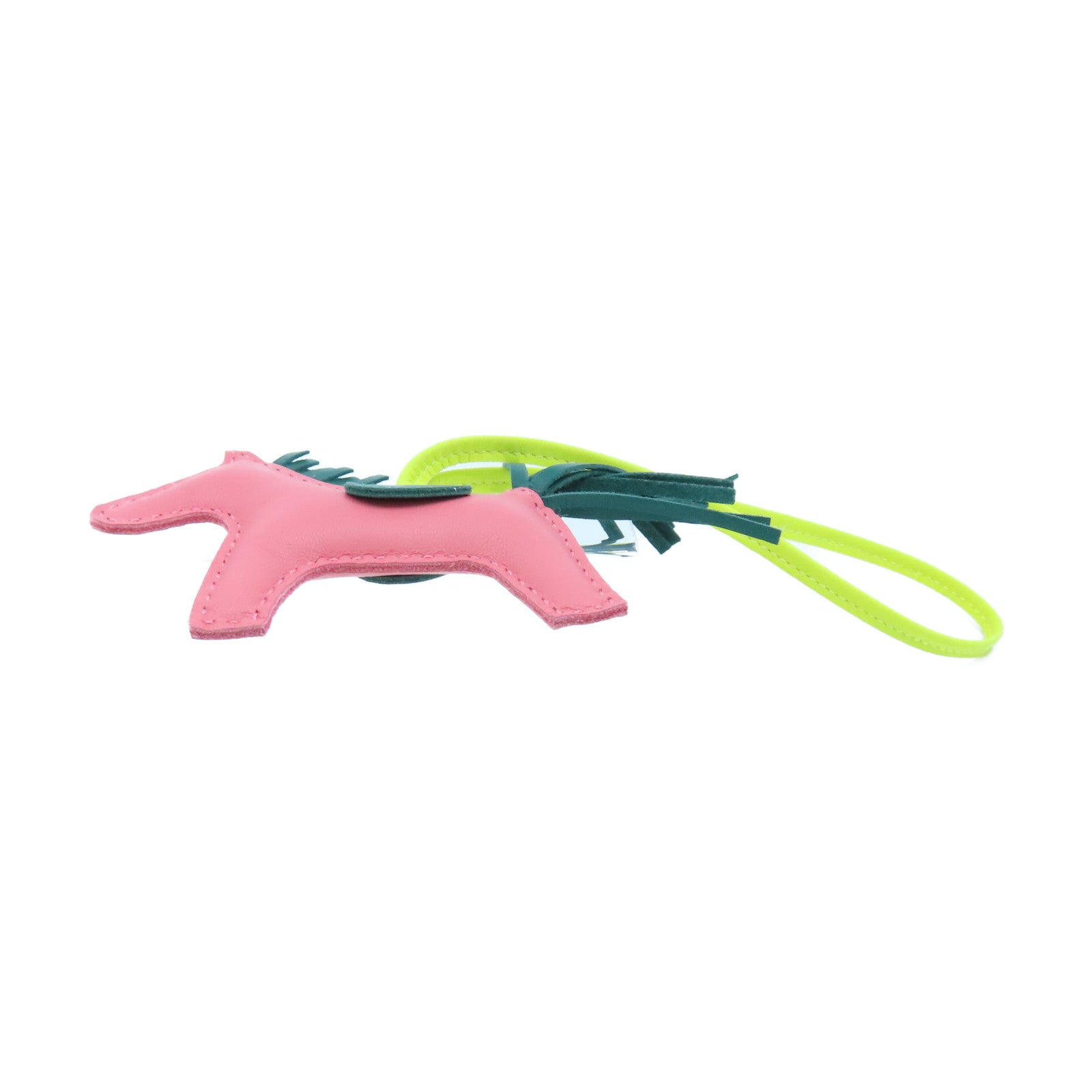 HERMES Swift皮革Rodeo PM Charm挂饰8W/Lime/Green/粉红色/绿色/黄色