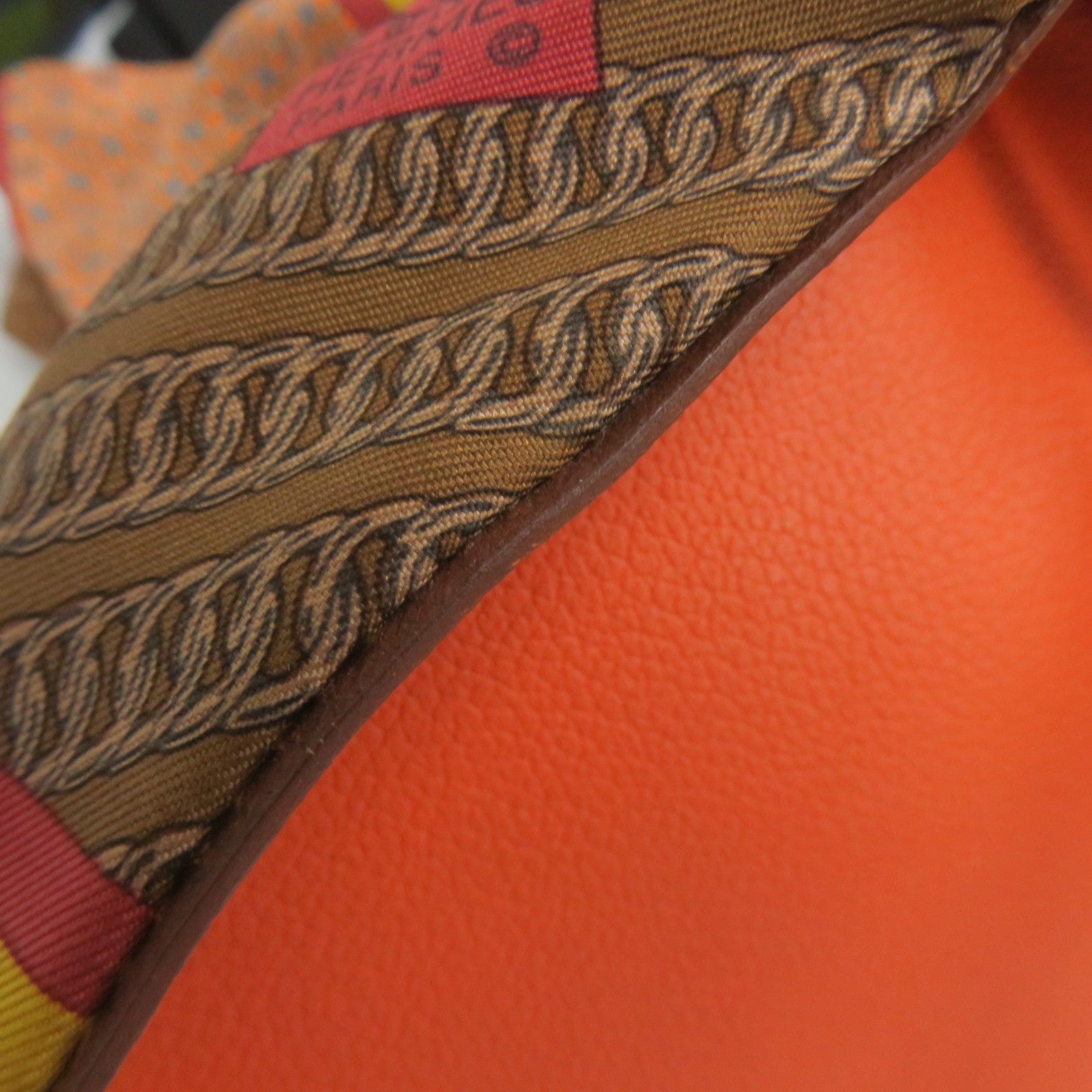 HERMES Silk Sowacool 22 Shoulder Bag Orange/Color