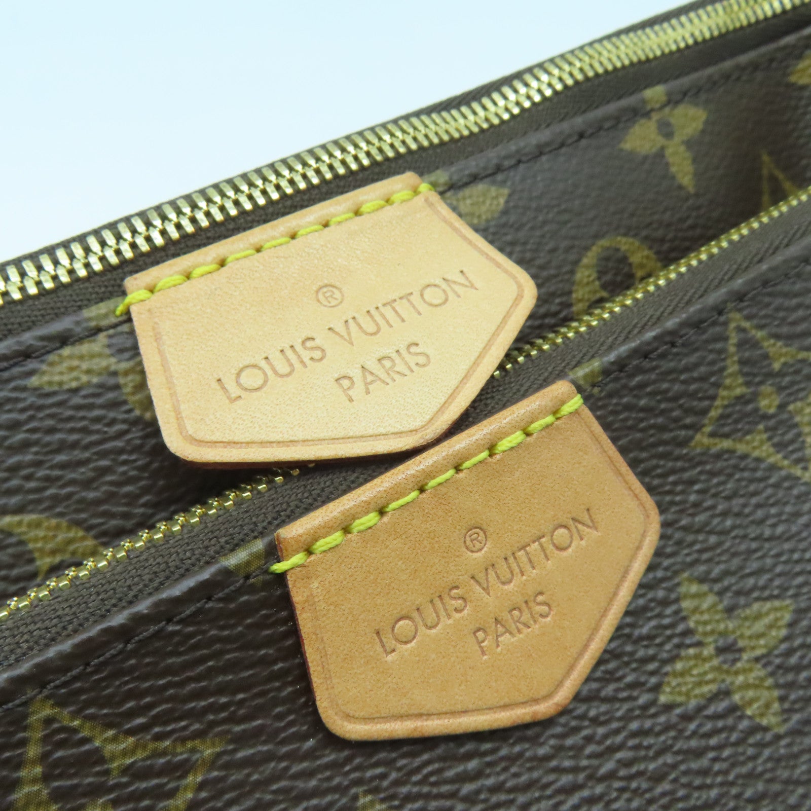 LOUIS VUITTON Monogram Multi Pochette Accessories Gold Buckle Shoulder Bag Brown